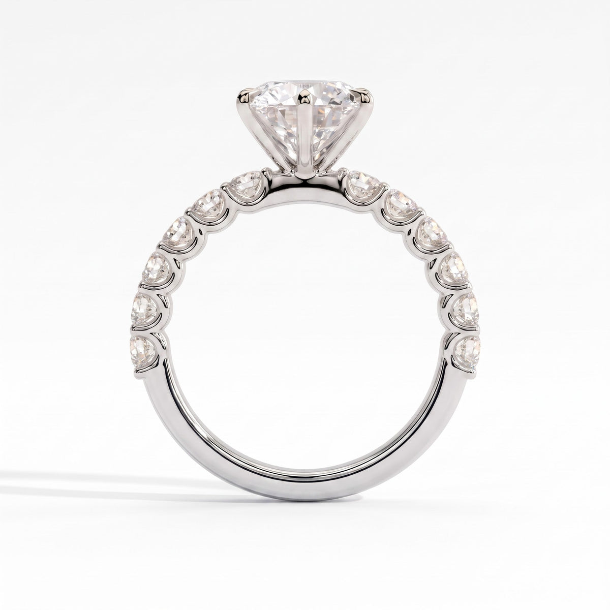 Frieda Radiant Solitaire Ring 750 White Gold upright