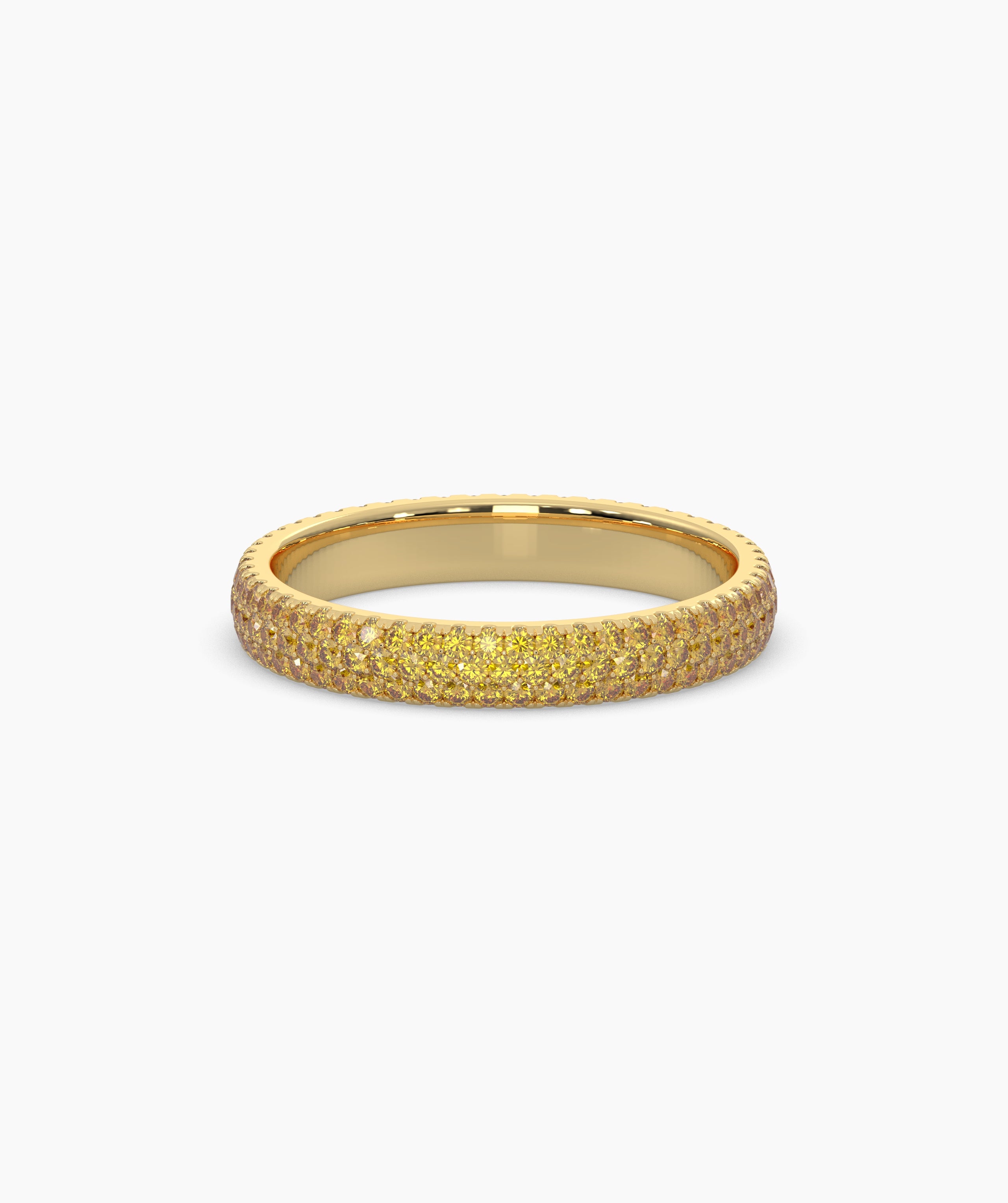 Ariane Yellow Round Eternity Ring