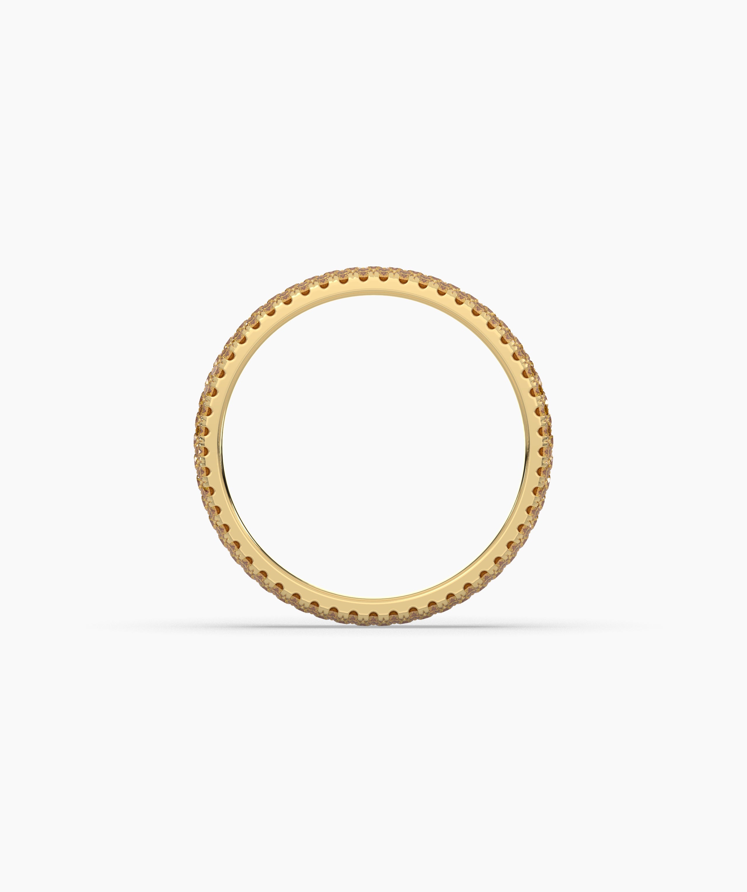 Ariane Yellow Round Eternity Ring