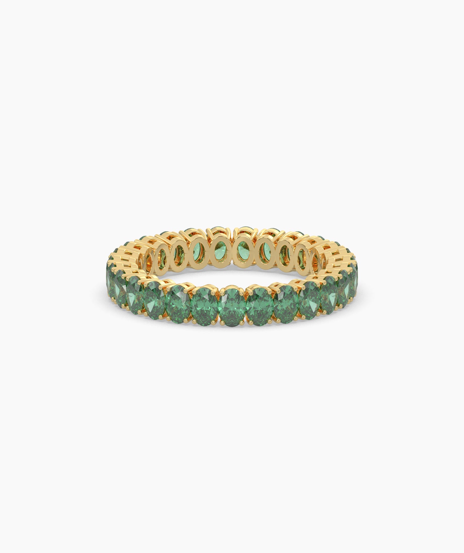 Helene Green Oval Eternity Ring