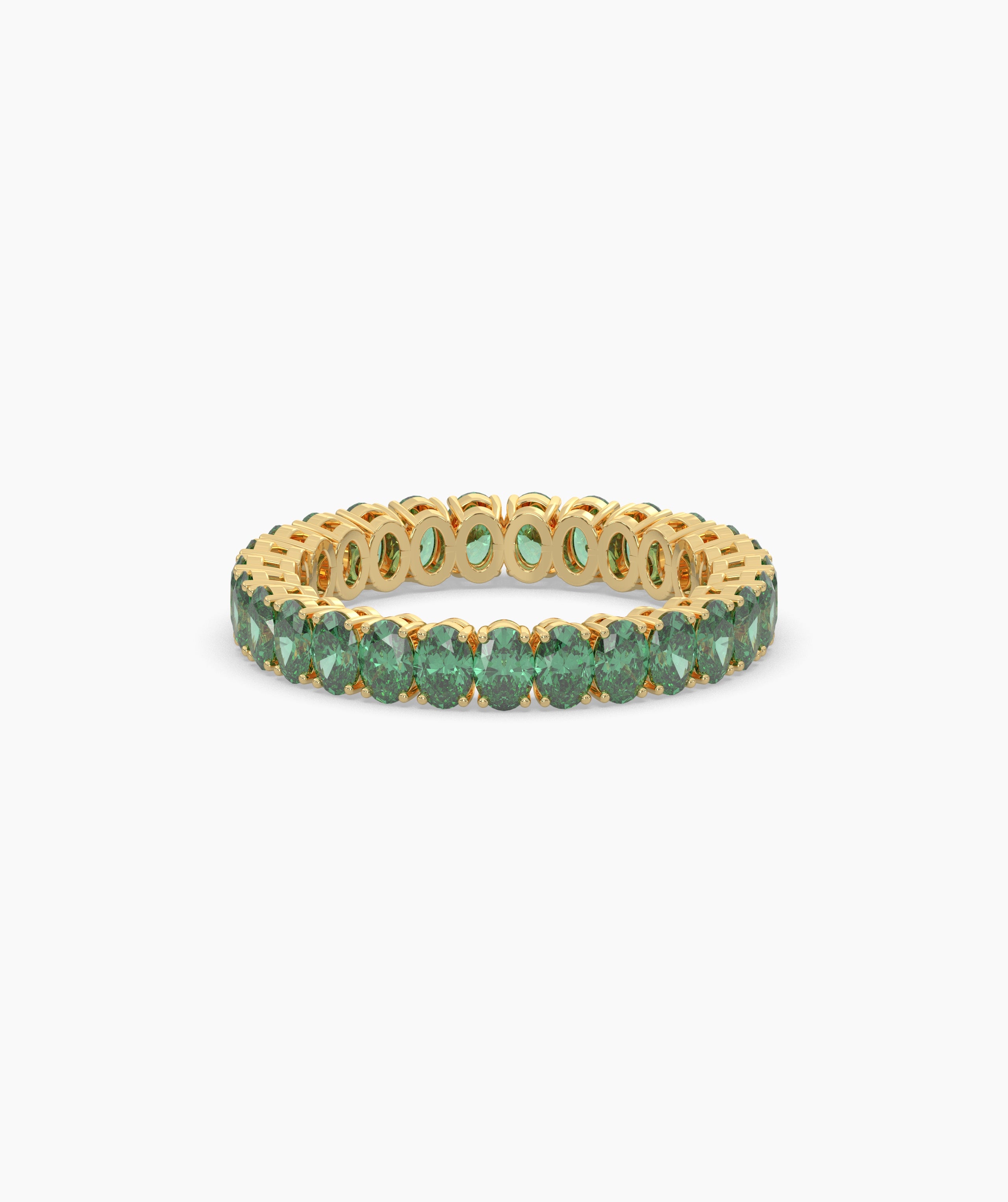 Helene Green Oval Eternity Ring
