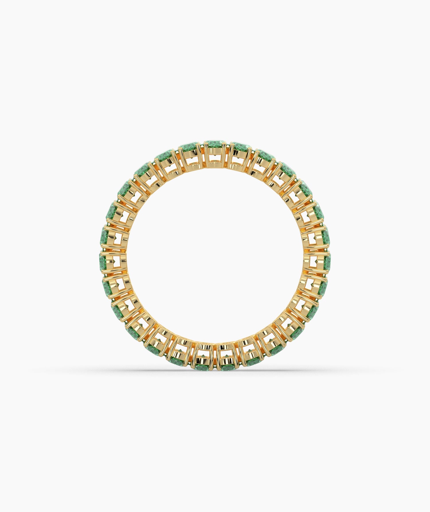 Helene Green Oval Eternity Ring