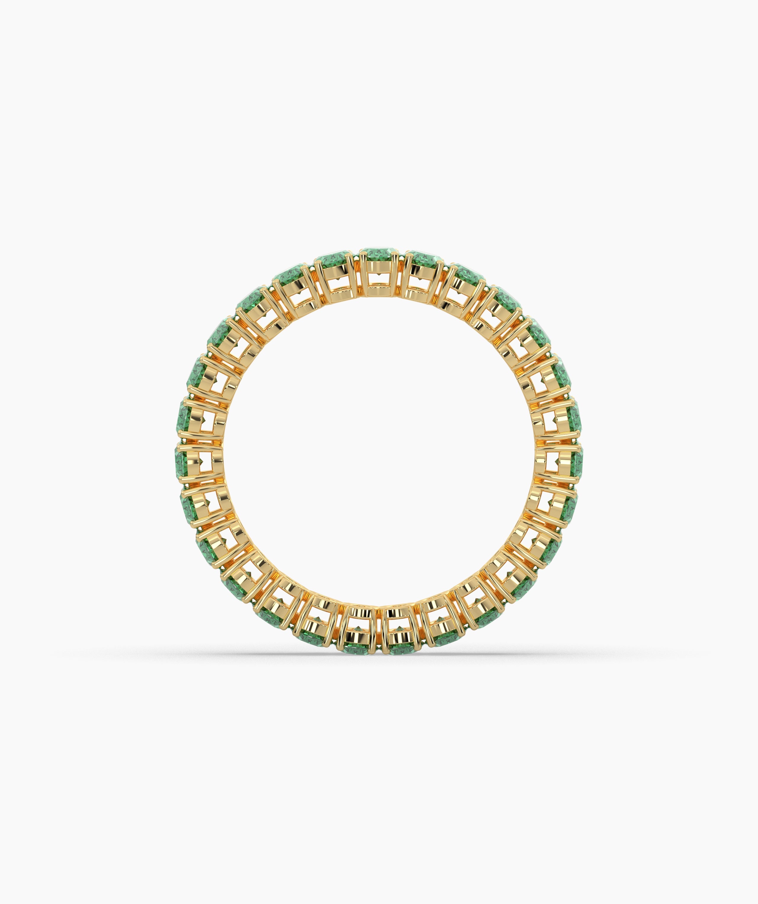 Helene Green Oval Eternity Ring