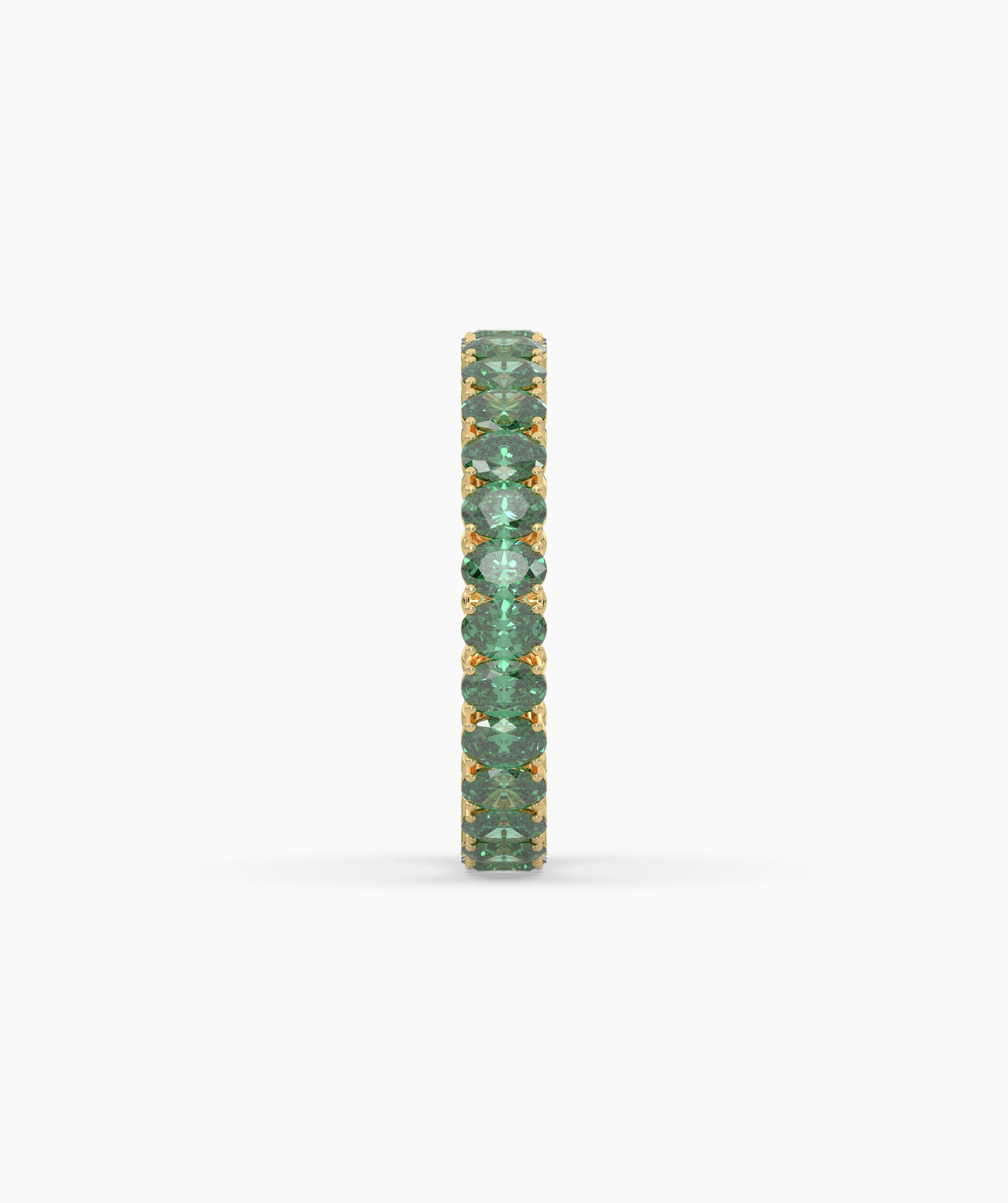 Helene Green Oval Eternity Ring