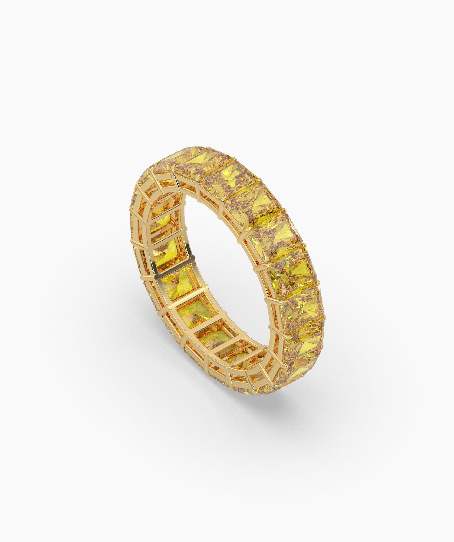 Selene Yellow Emerald Eternity Ring