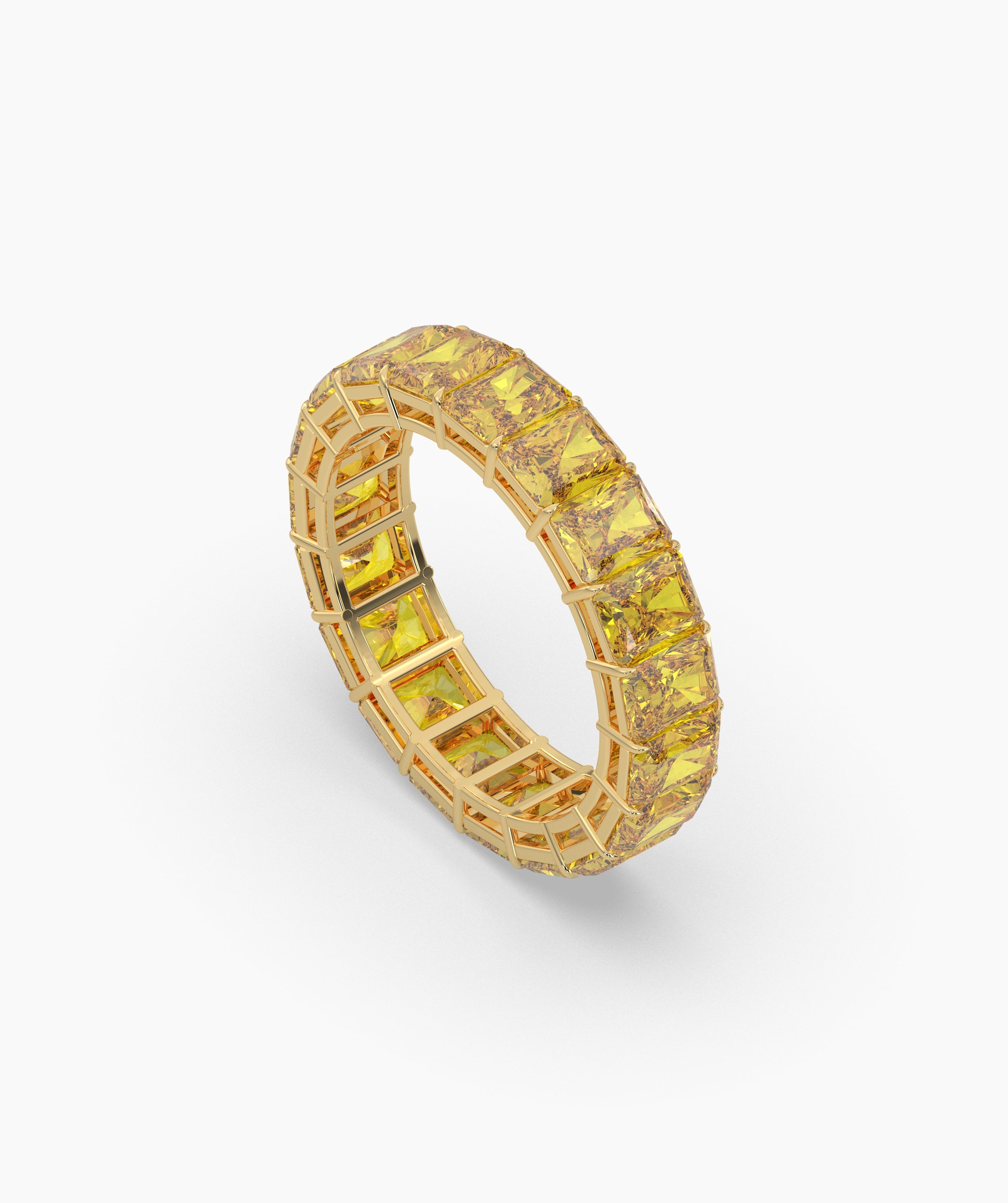 Selene Yellow Emerald Eternity Ring