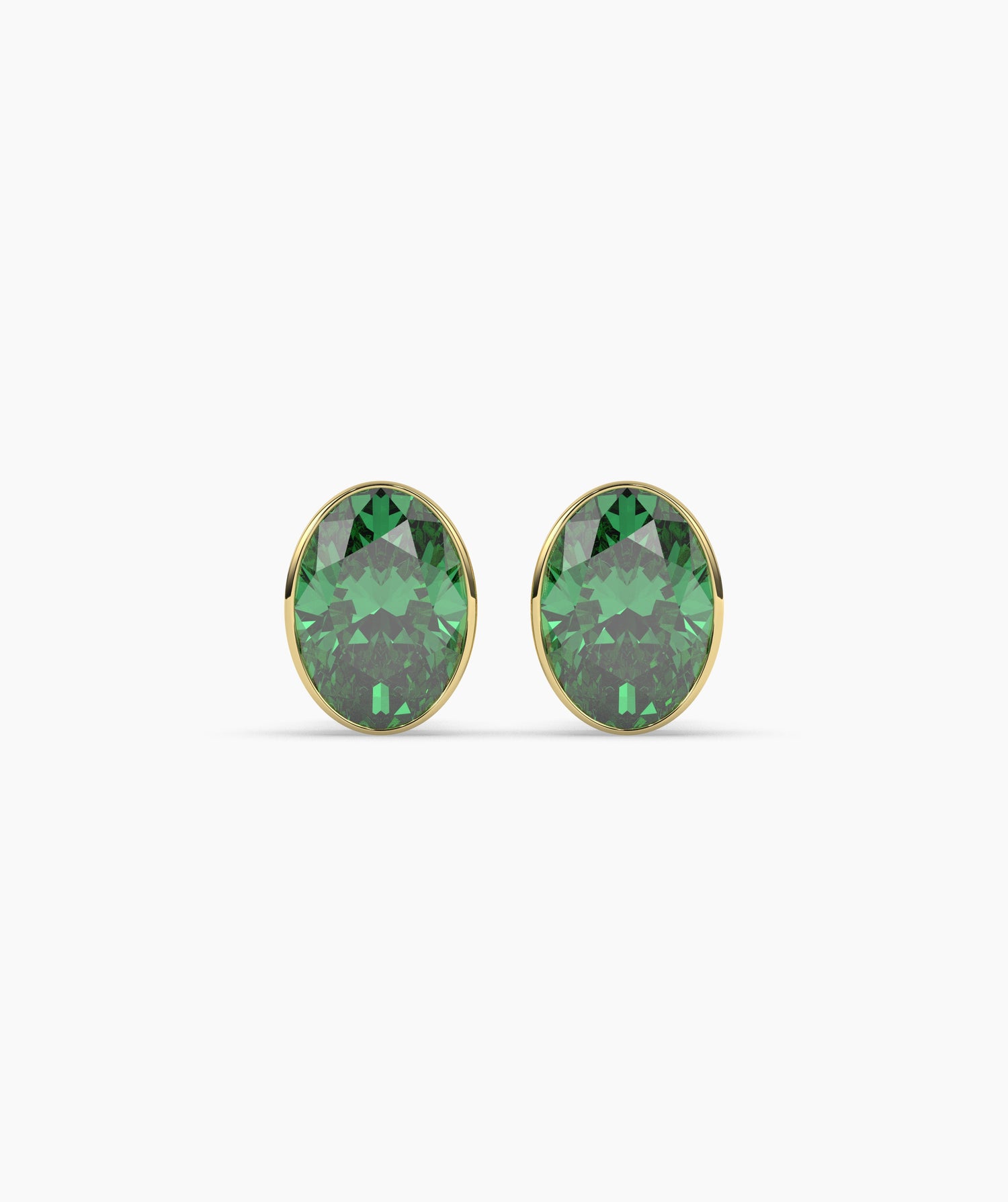 Talia Green Oval Stud Earring