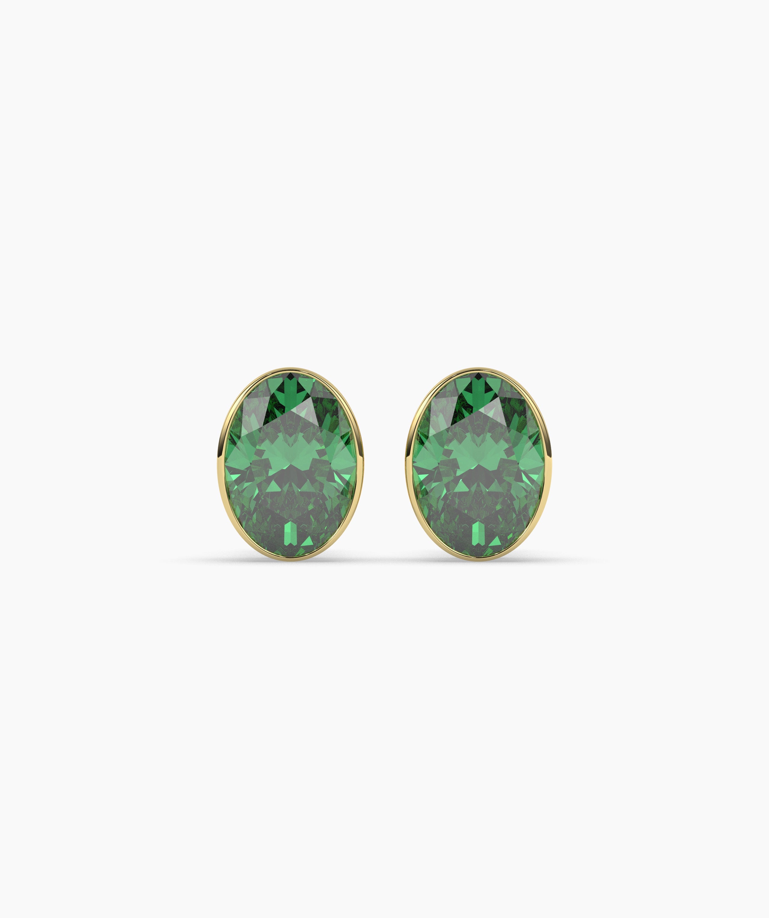 Talia Green Oval Stud Earring
