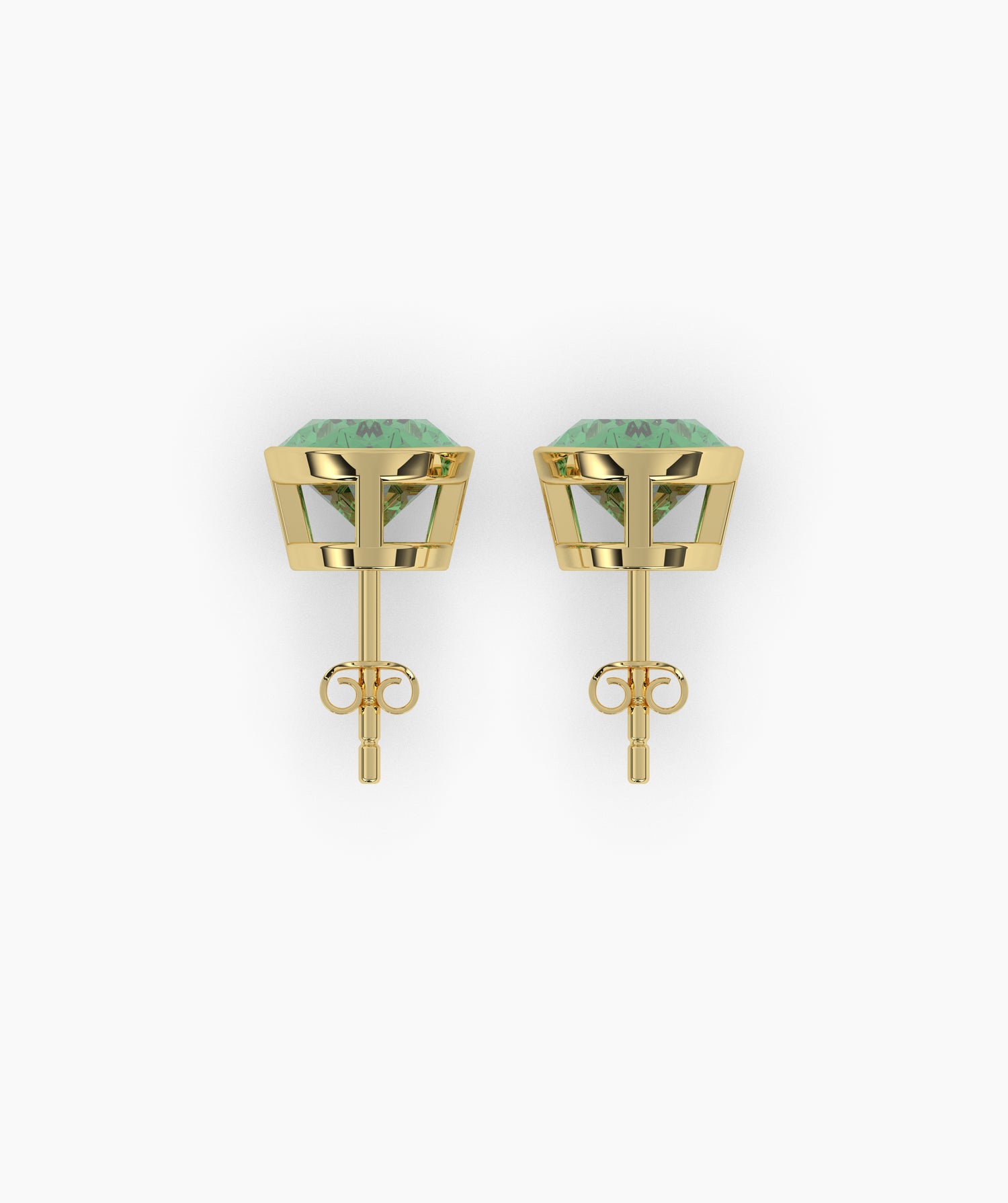 Talia Green Oval Stud Earring