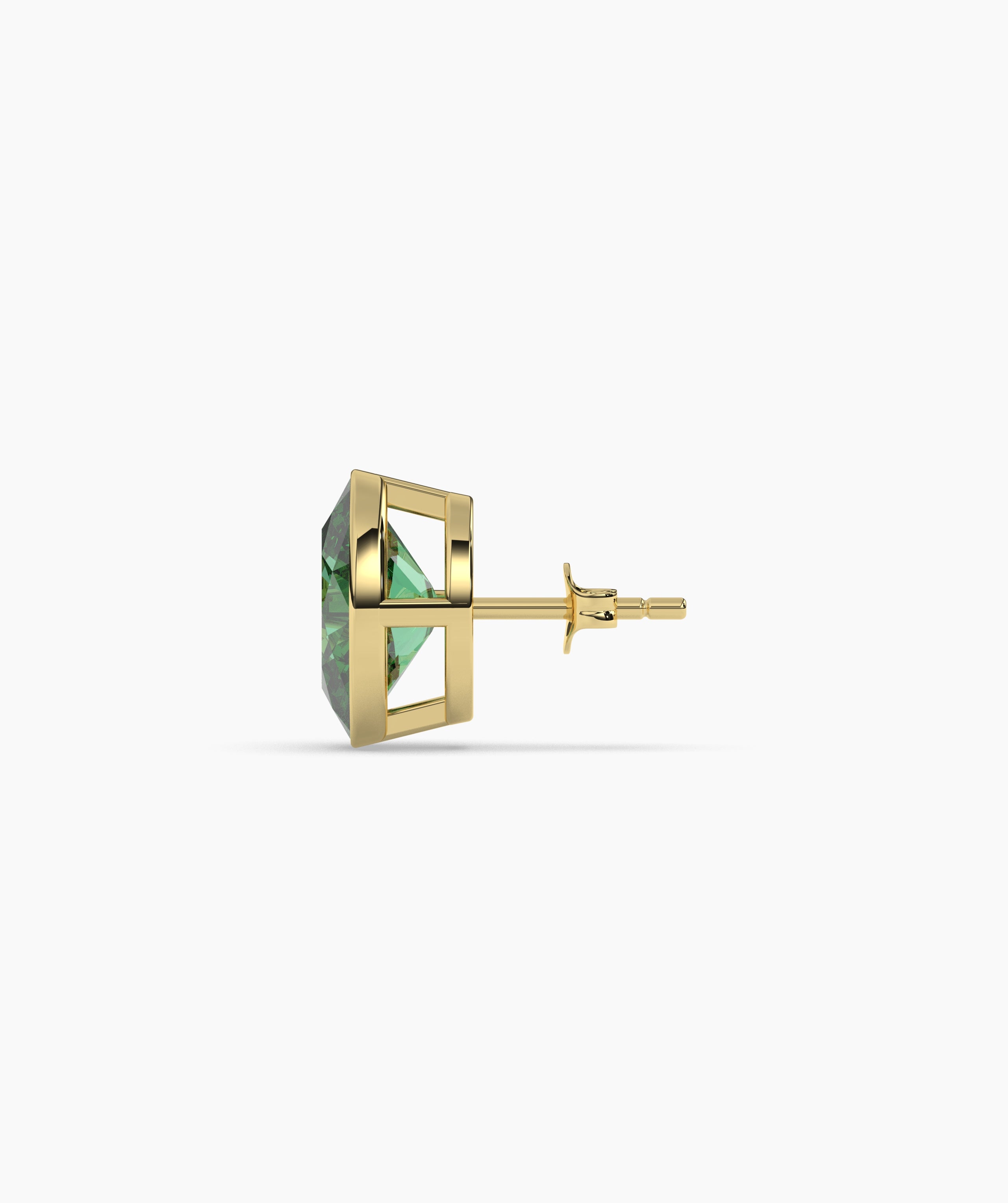 Talia Grüner Ovaler Diamant Ohrstecker