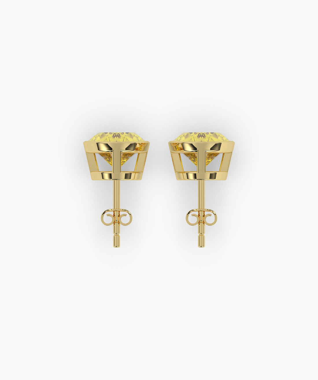Mina Yellow Oval Stud Earring