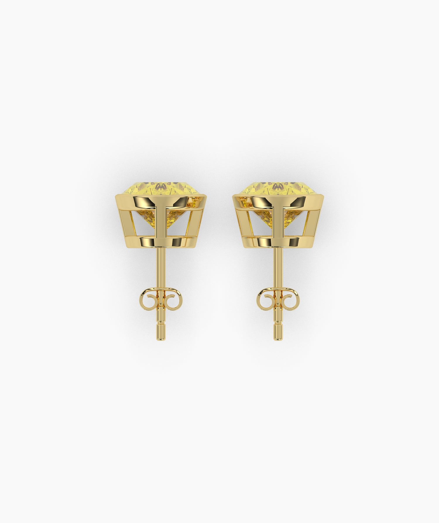 Mina Yellow Oval Stud Earring