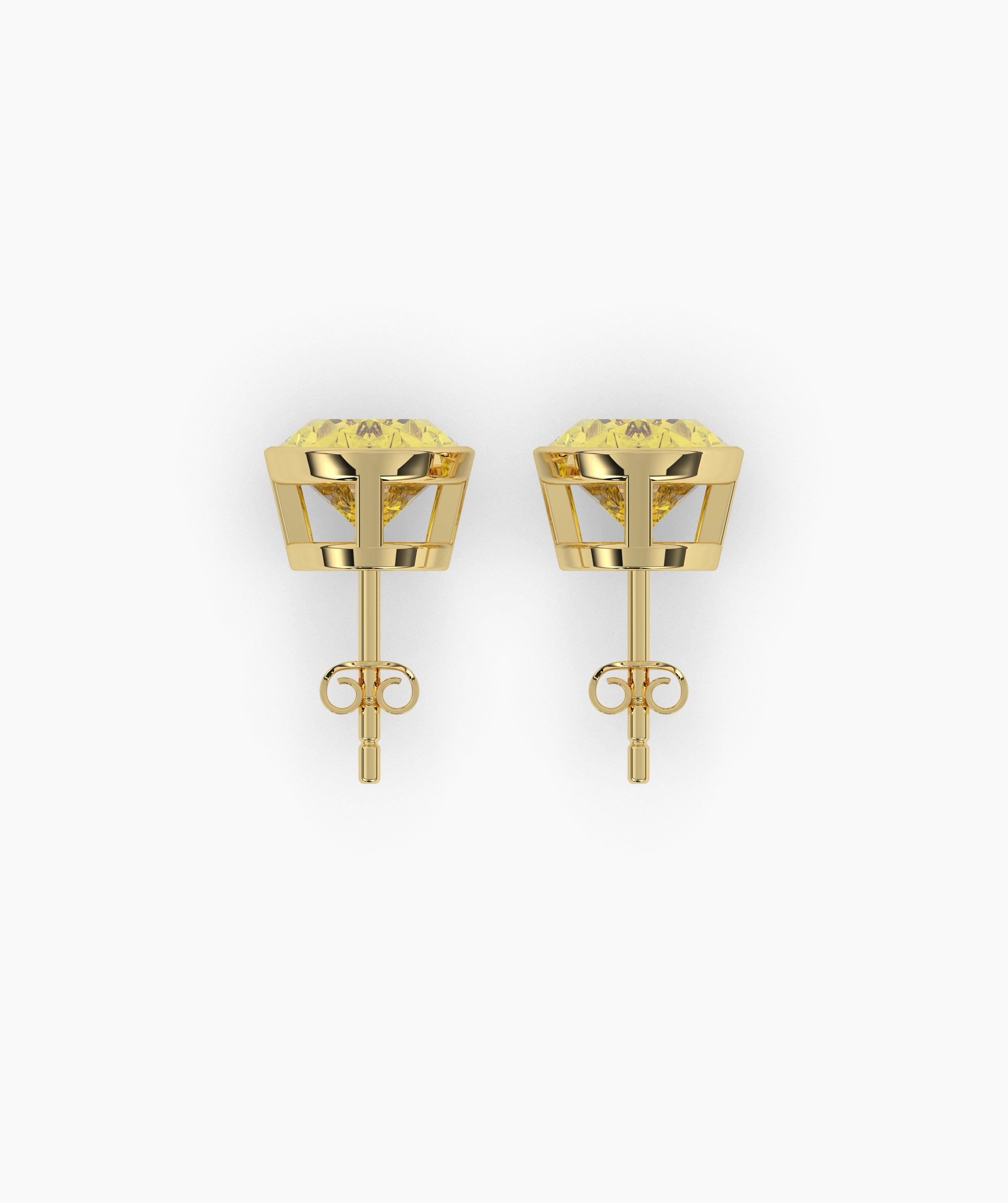 Mina Yellow Oval Stud Earring