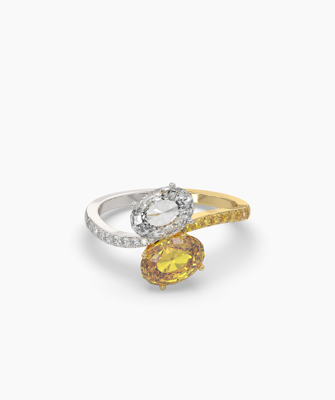 Elina Oval Halo Ring (TOI ET MOI)