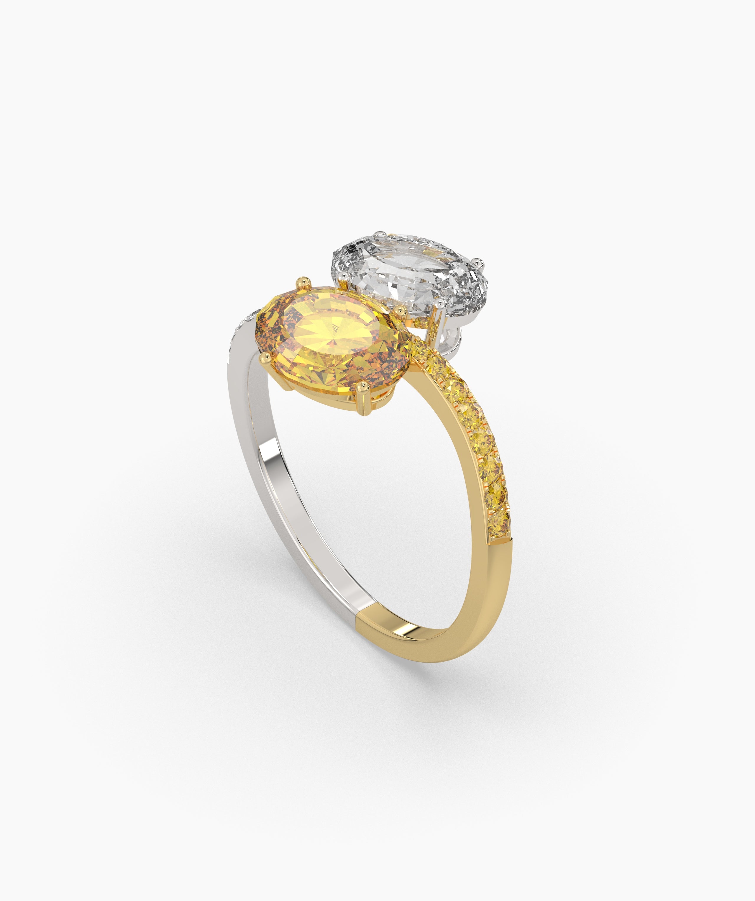 Elina Oval Halo Ring (TOI ET MOI)