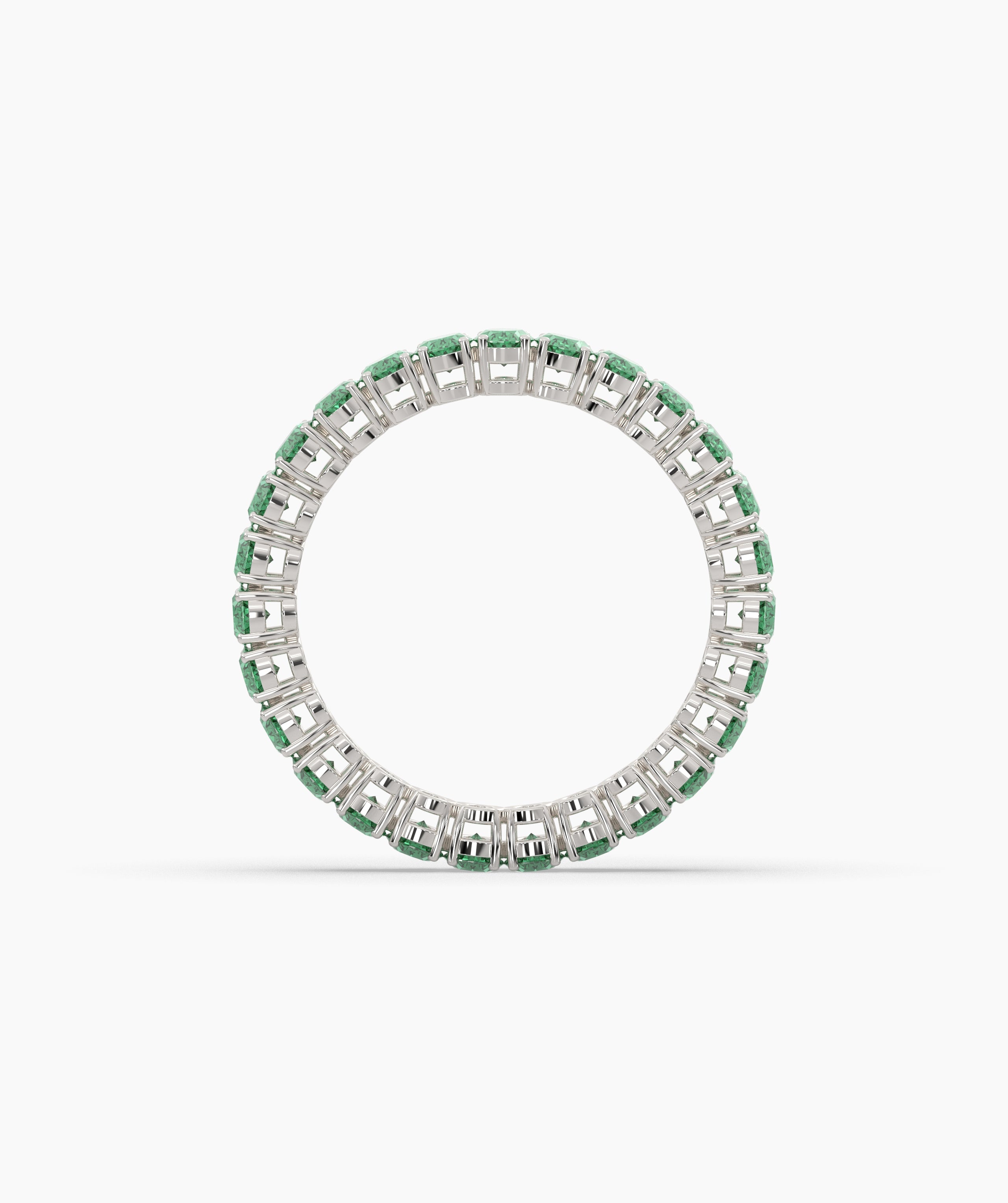 Helene Green Oval Eternity Ring