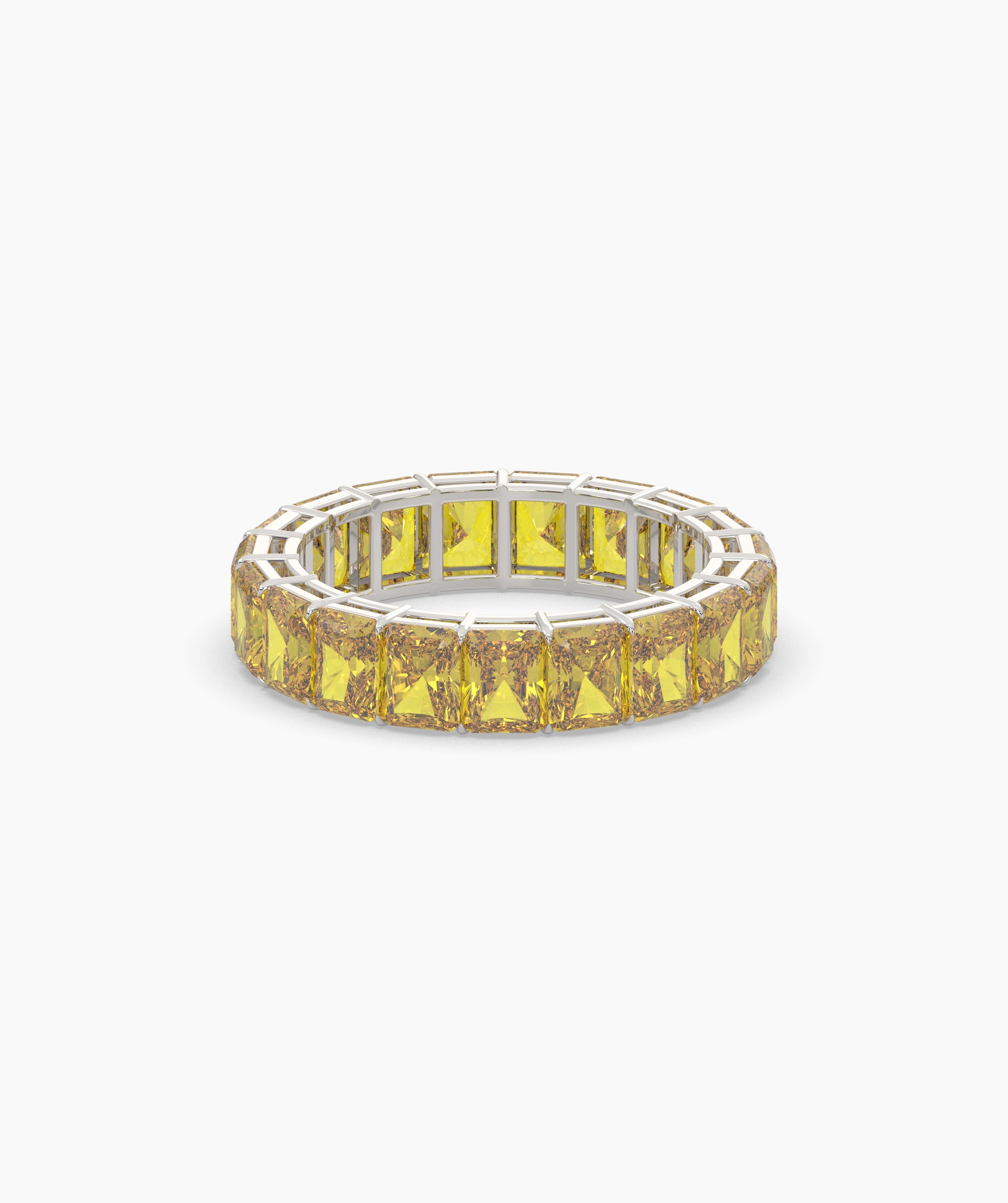 Selene Yellow Emerald Eternity Ring