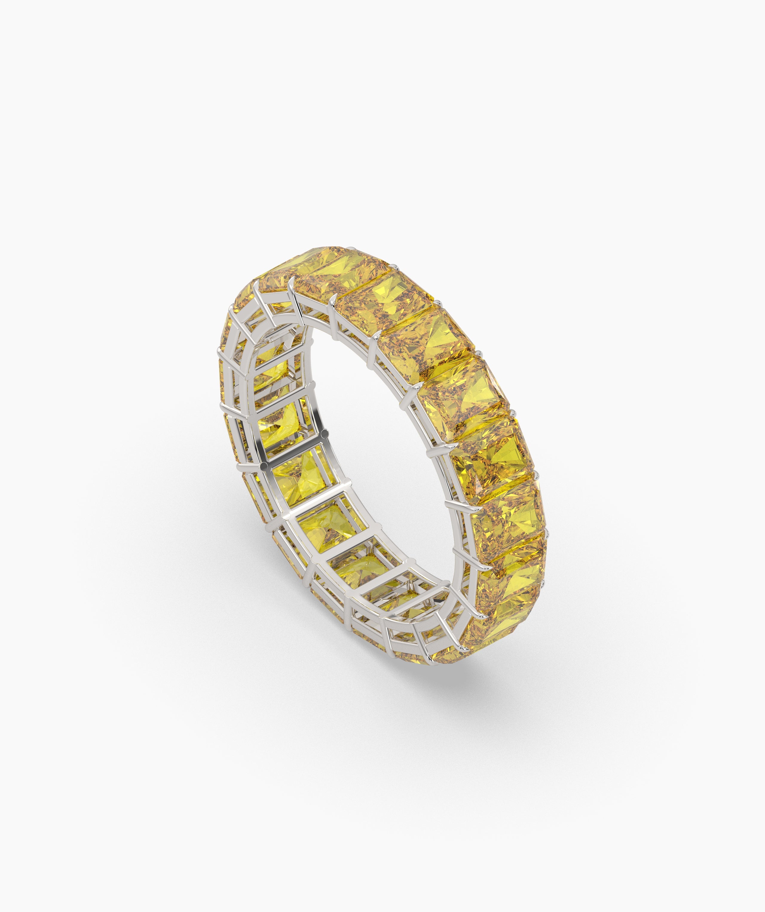 Selene Yellow Emerald Eternity Ring