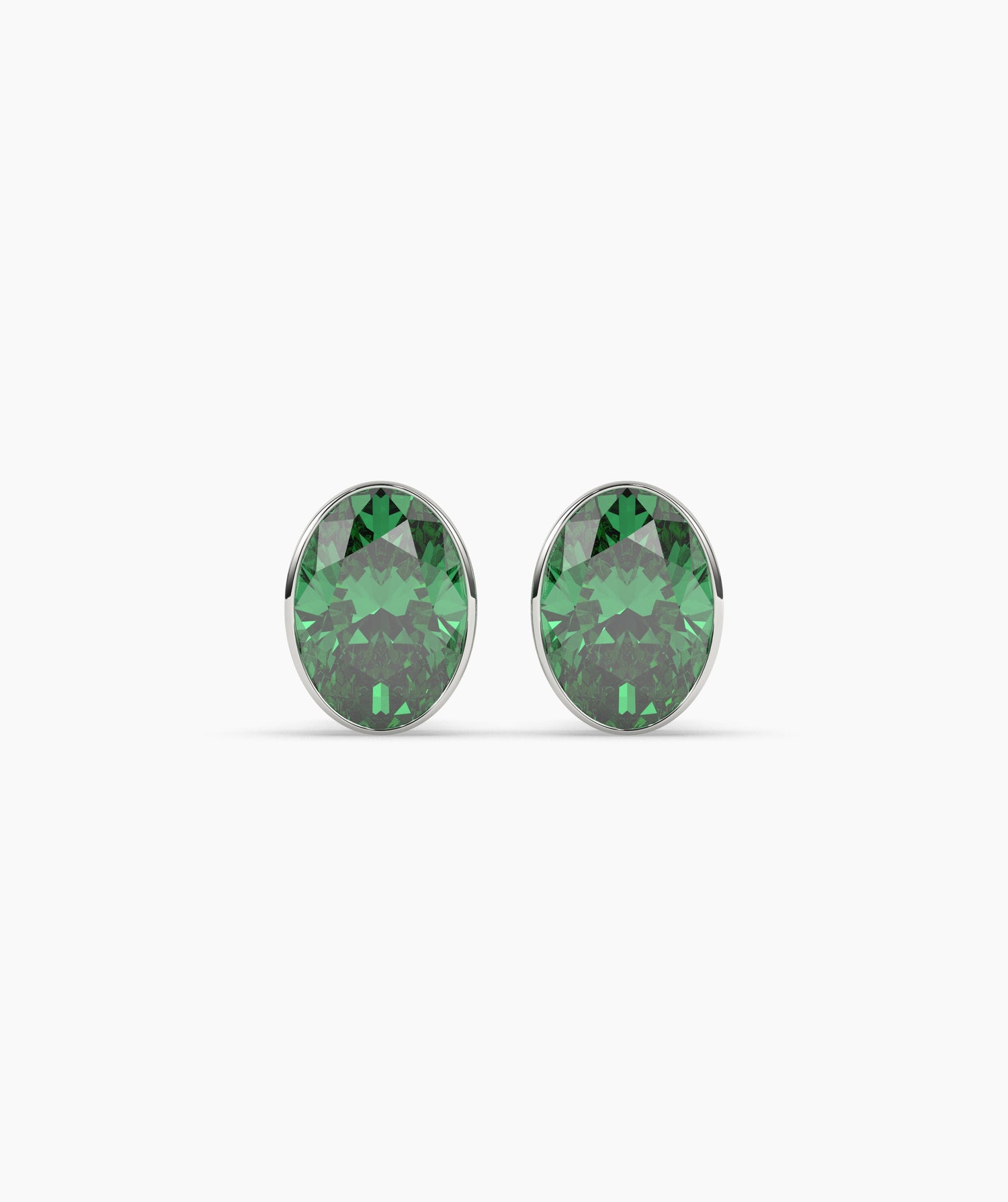 Talia Green Oval Stud Earring