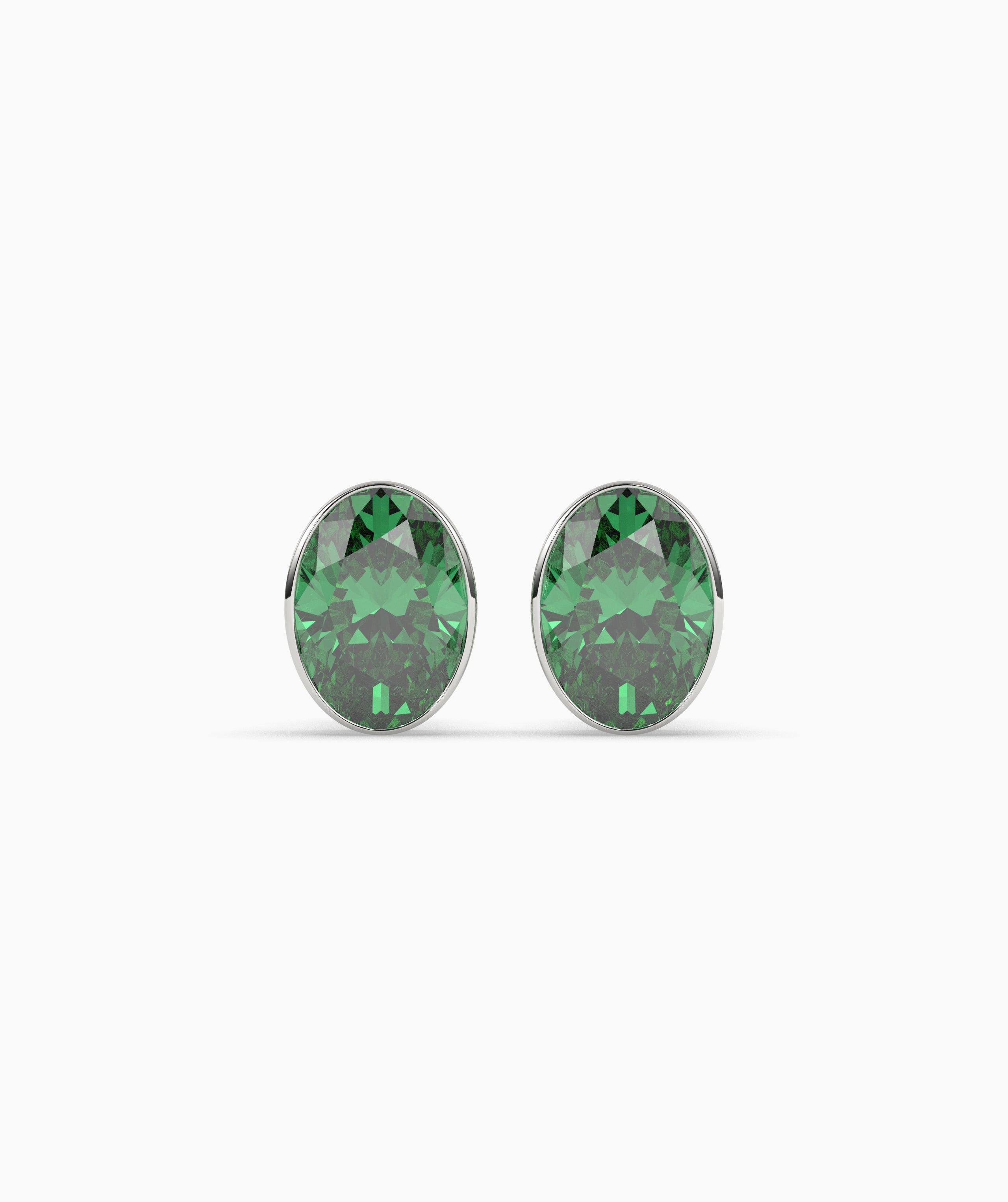 Talia Green Oval Stud Earring