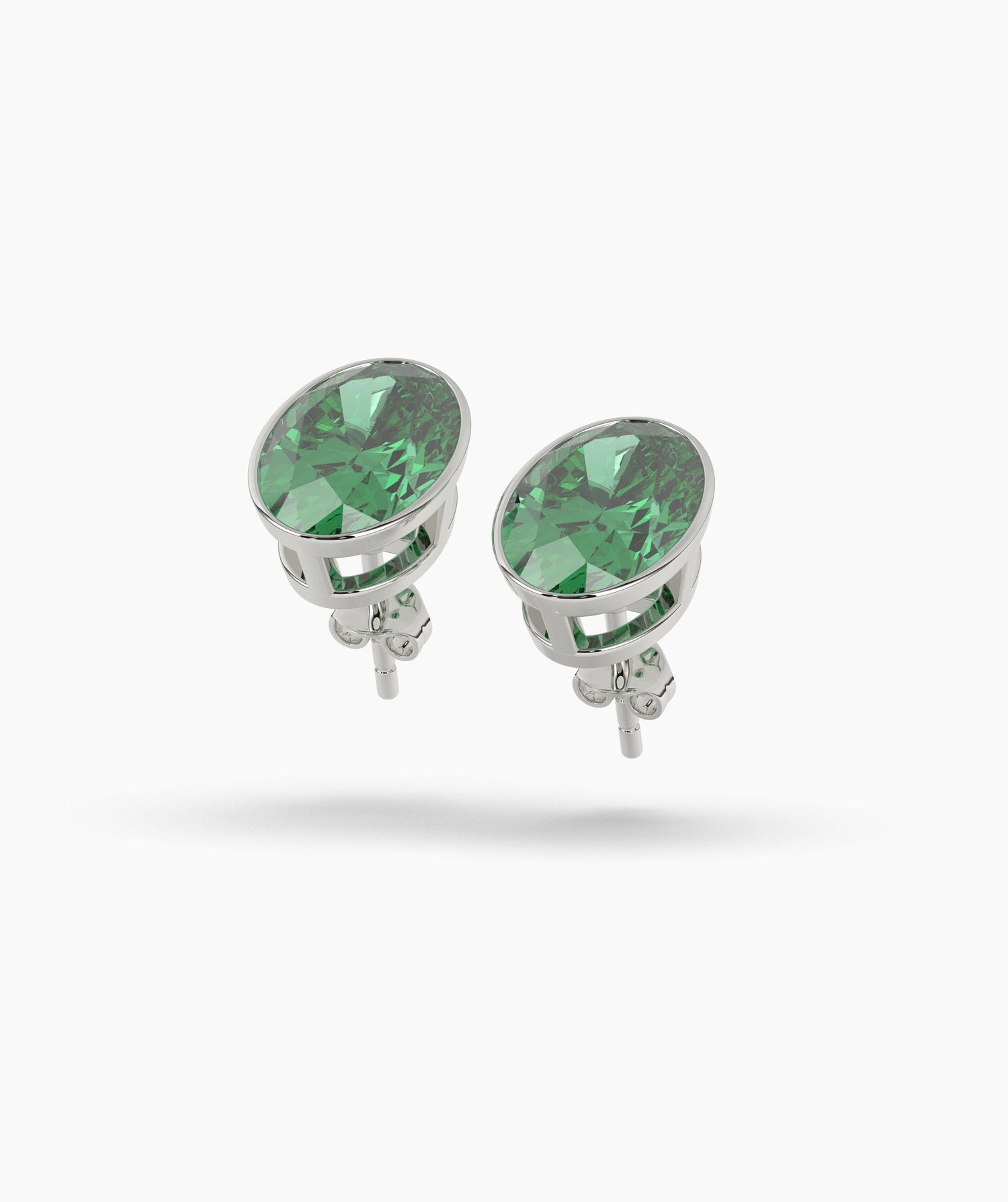 Talia Green Oval Stud Earring