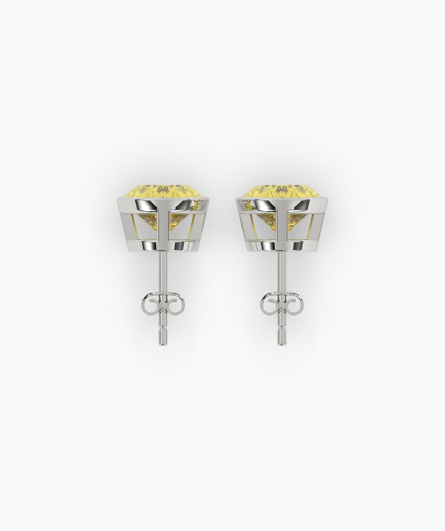 Mina Yellow Oval Stud Earring