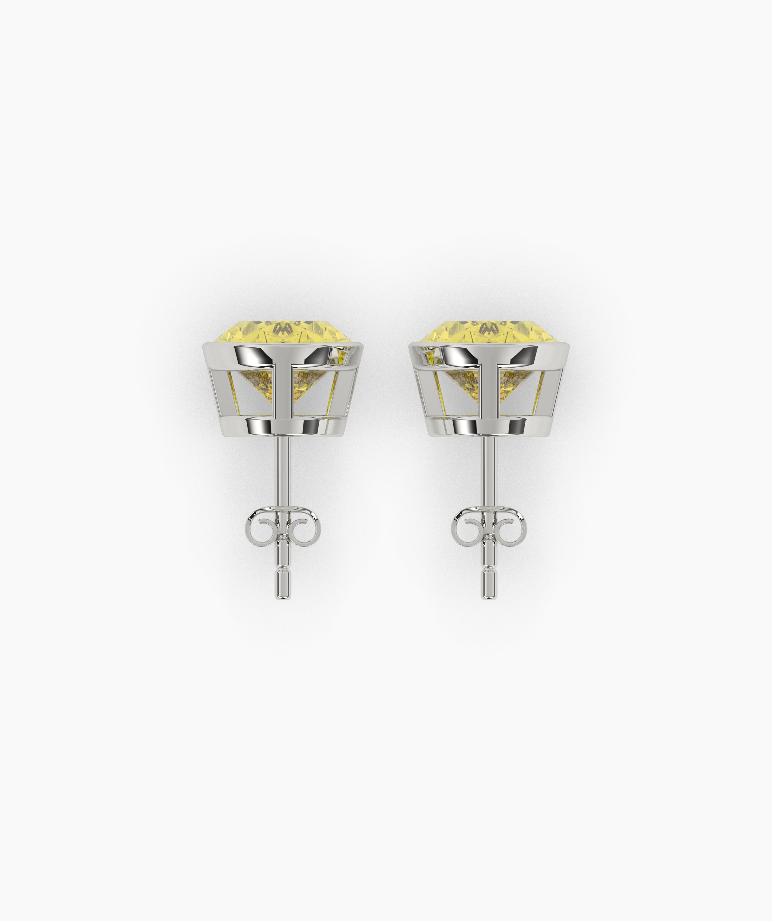 Mina Yellow Oval Stud Earring