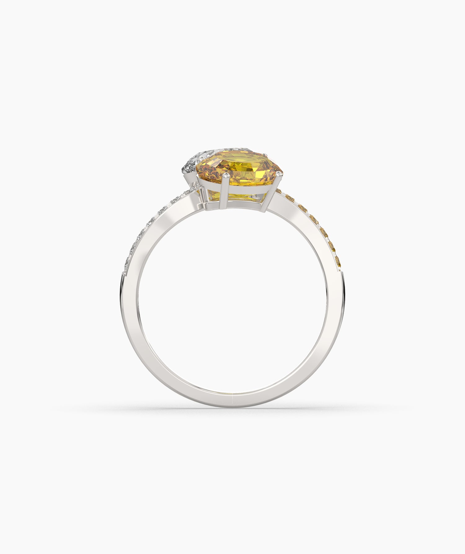 Elina Oval Halo Ring (TOI ET MOI)