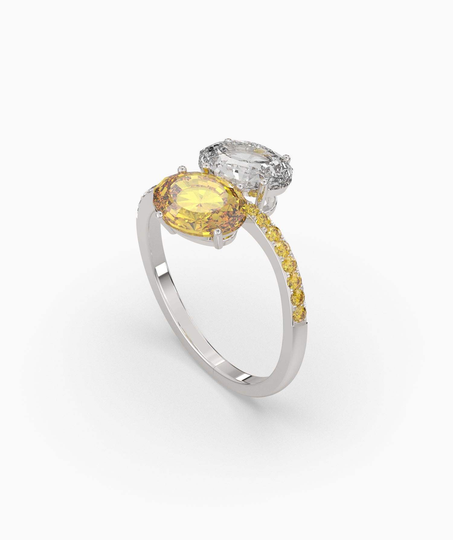 Elina Oval Halo Ring (TOI ET MOI)