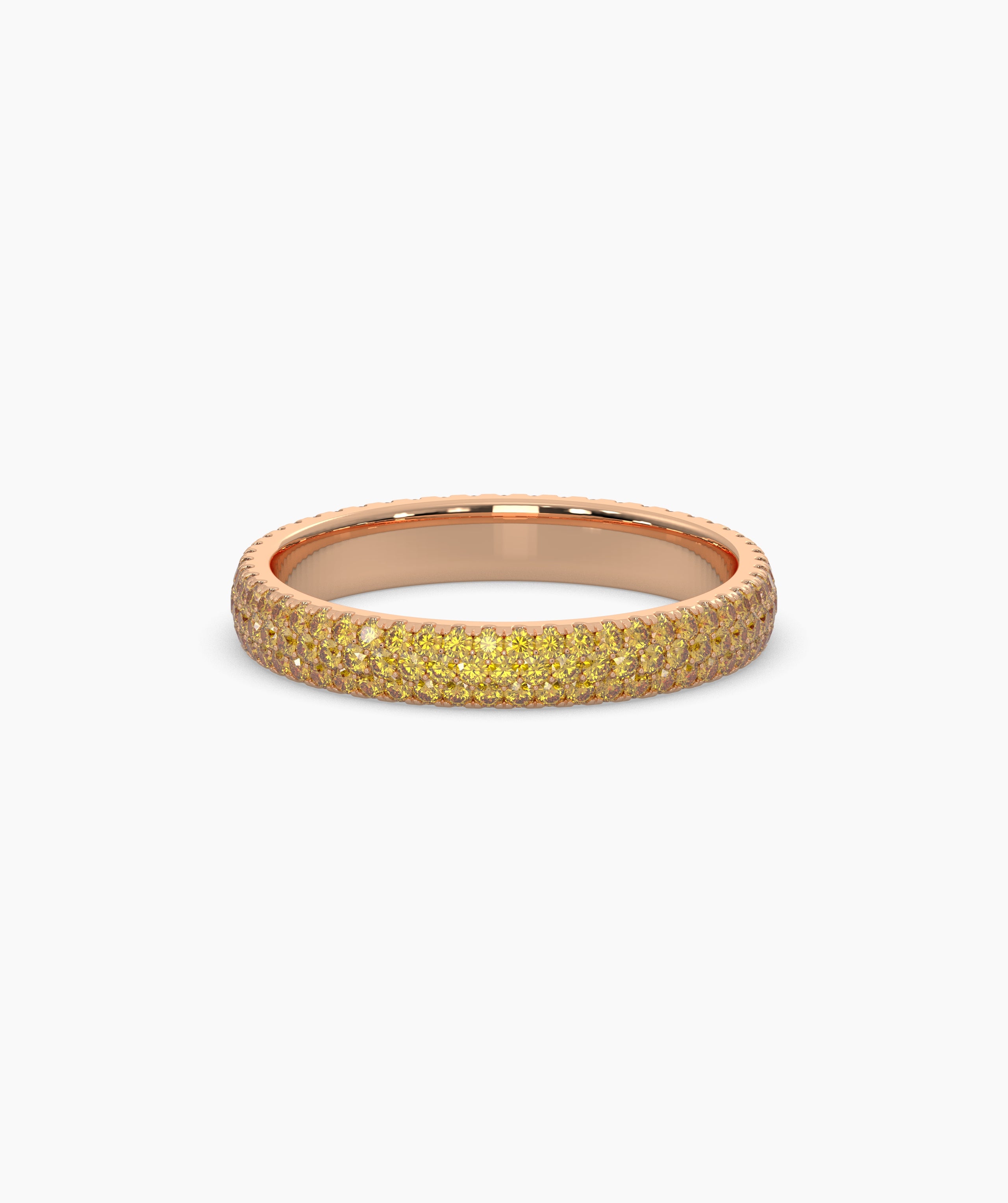 Ariane Yellow Round Eternity Ring