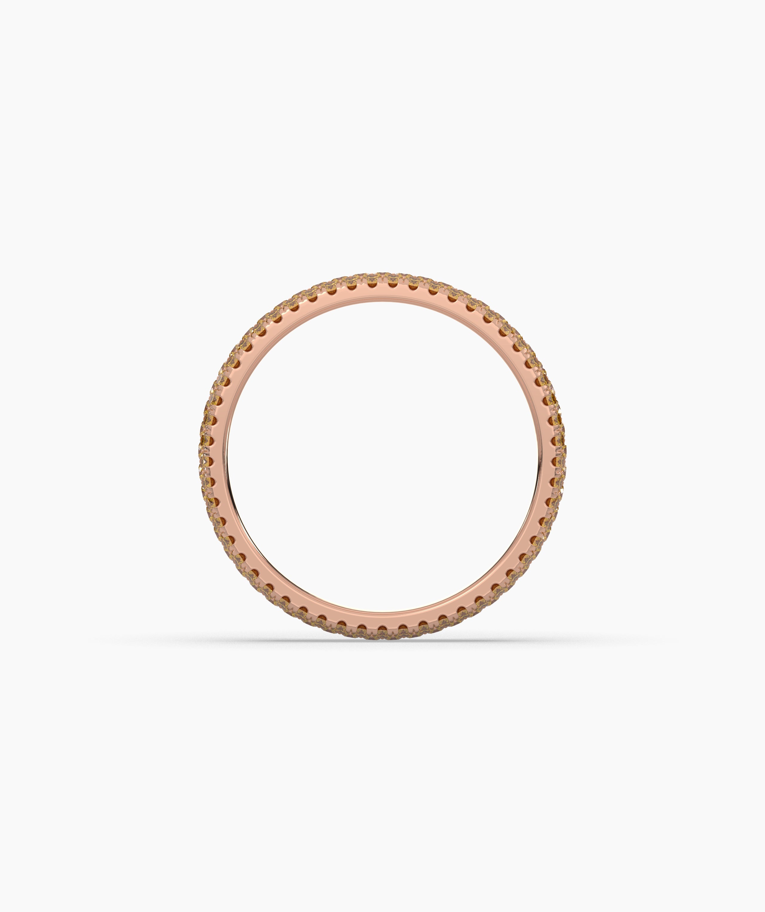 Ariane Yellow Round Eternity Ring