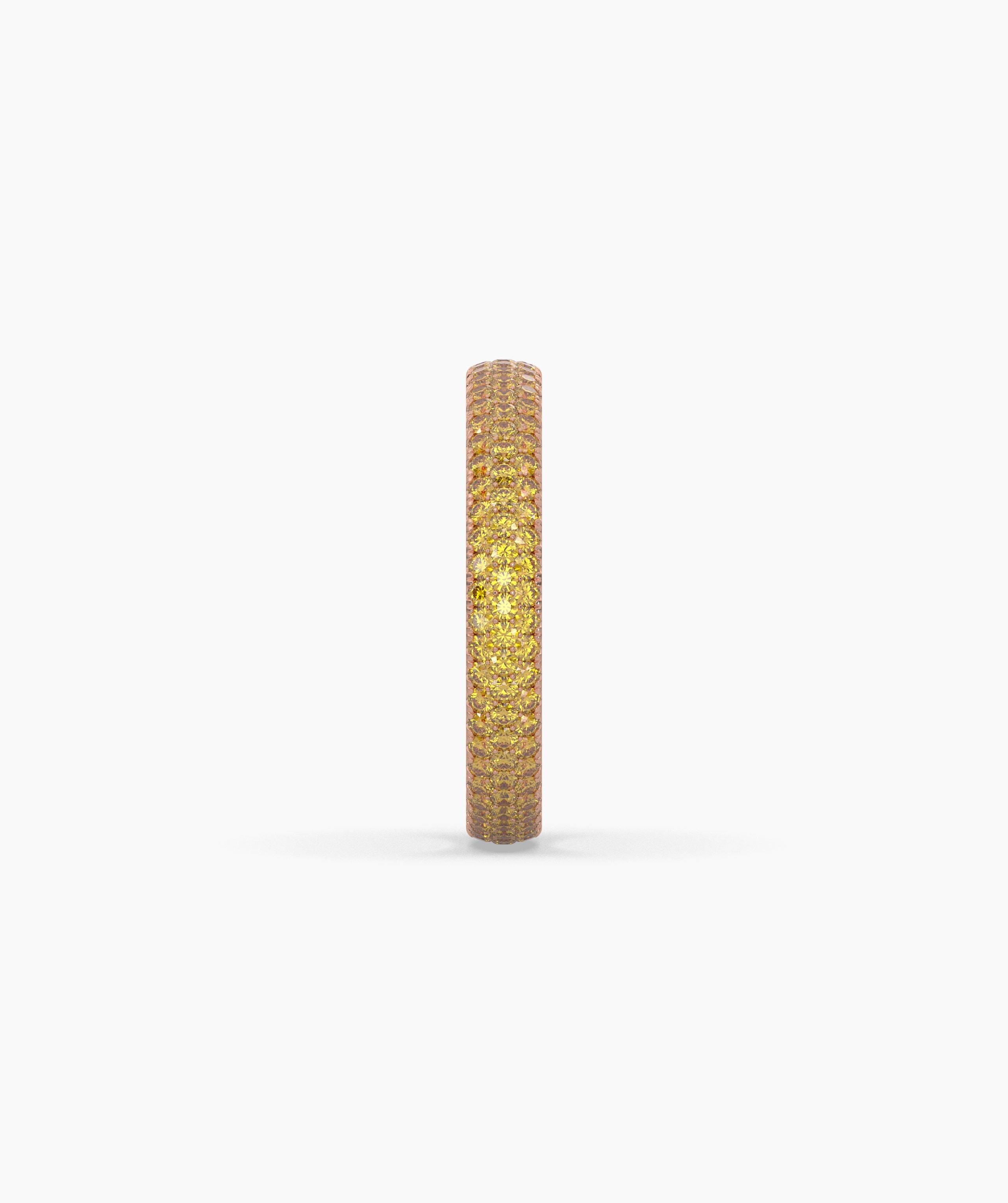 Ariane Yellow Round Eternity Ring