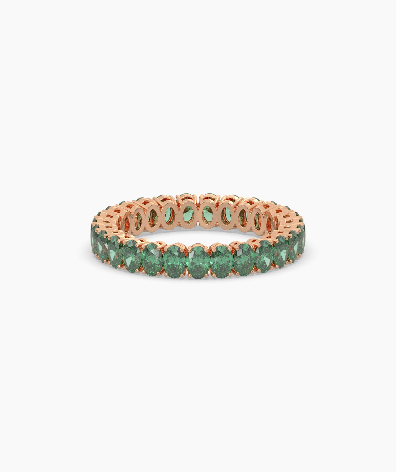 Helene Green Oval Eternity Ring