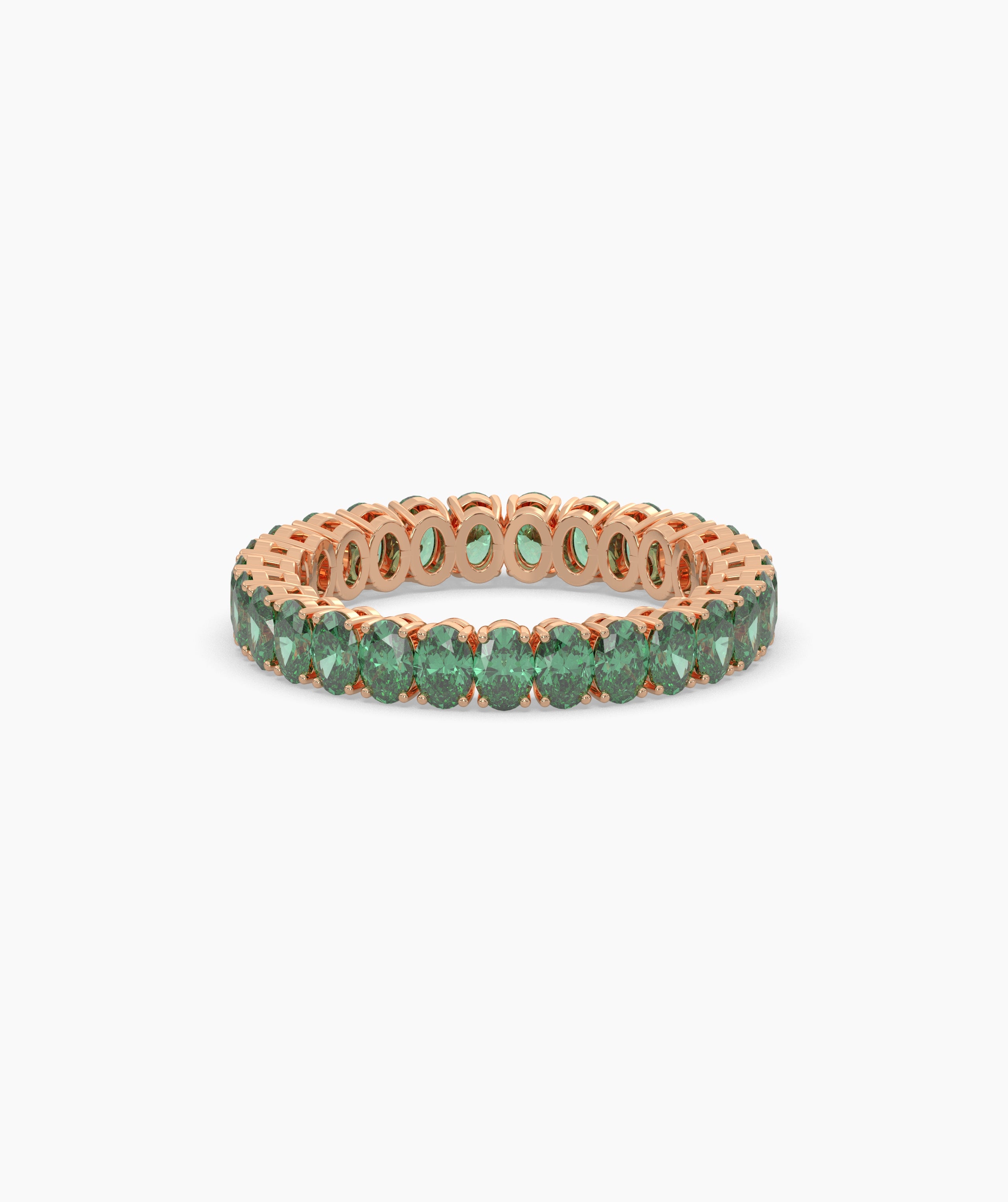 Helene Green Oval Eternity Ring