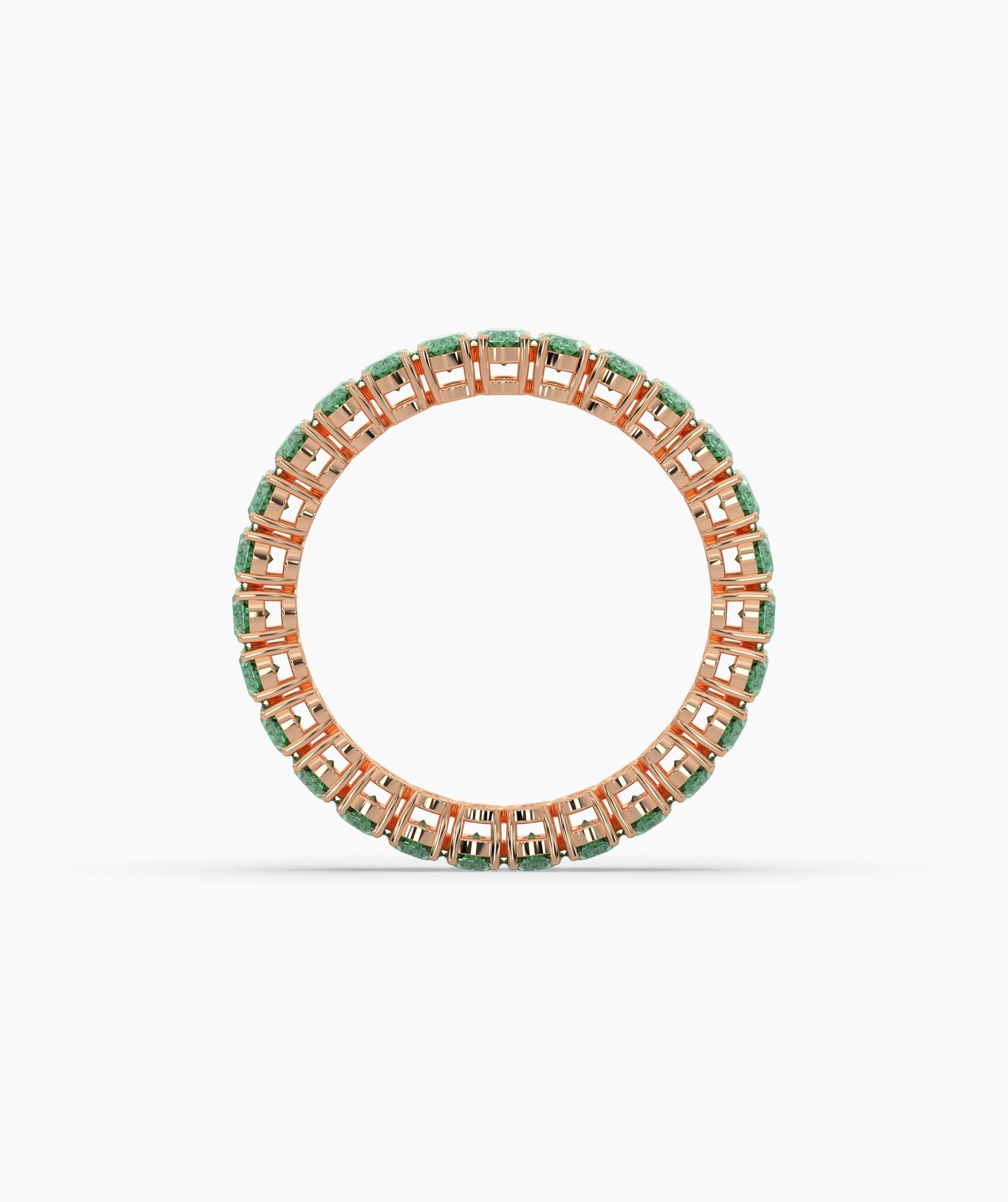 Helene Green Oval Eternity Ring