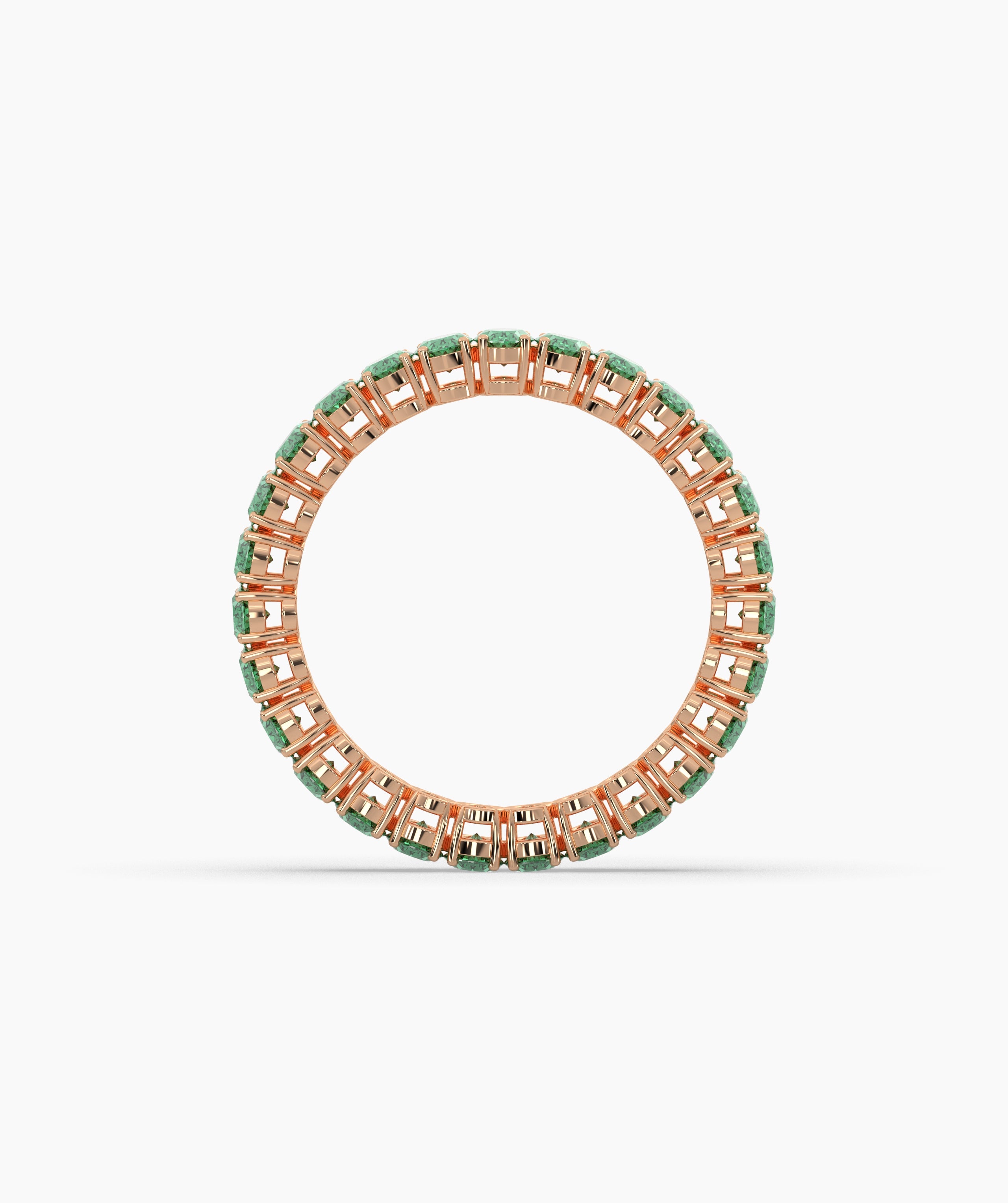 Helene Green Oval Eternity Ring