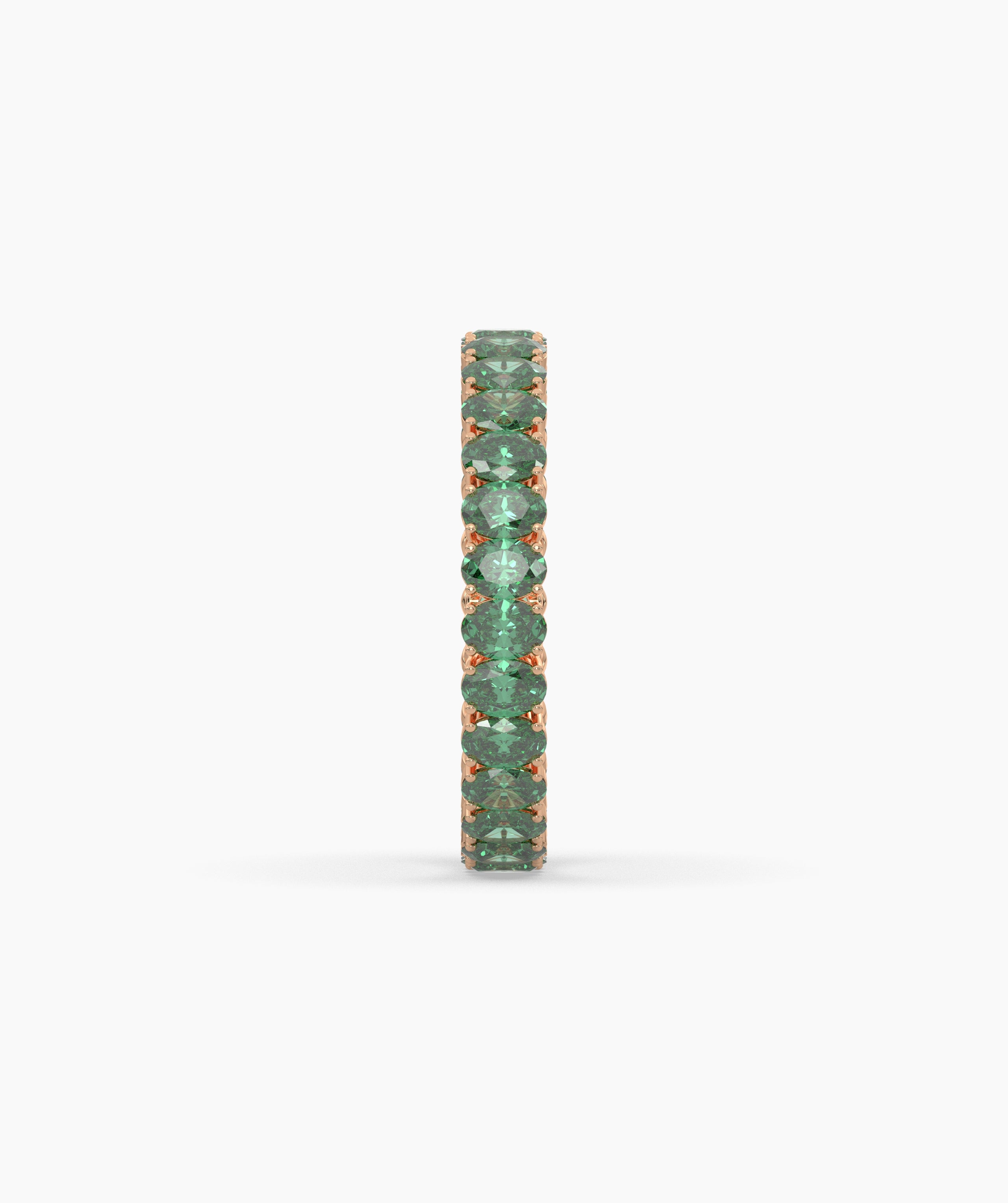 Helene Green Oval Eternity Ring