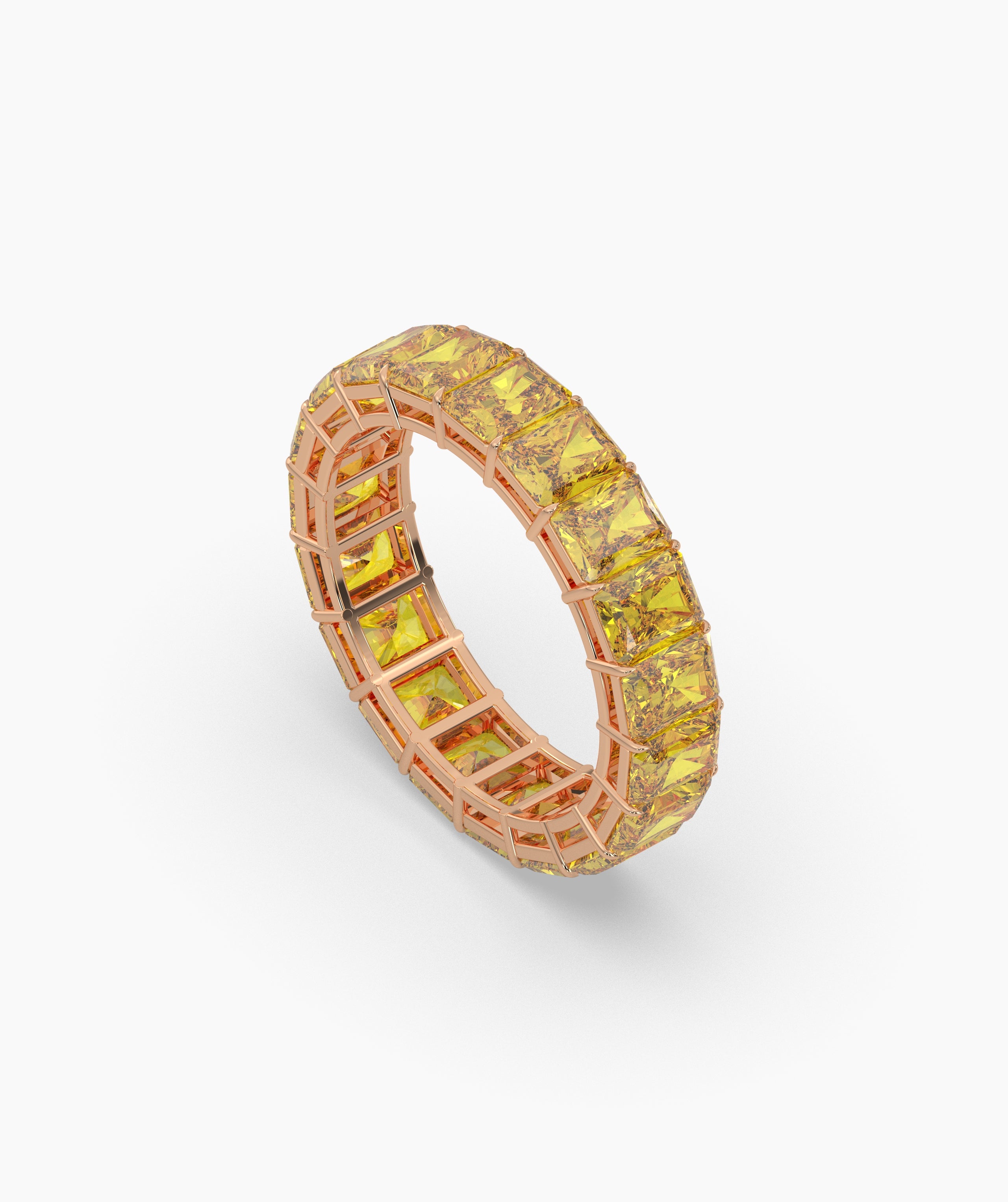 Selene Yellow Emerald Eternity Ring