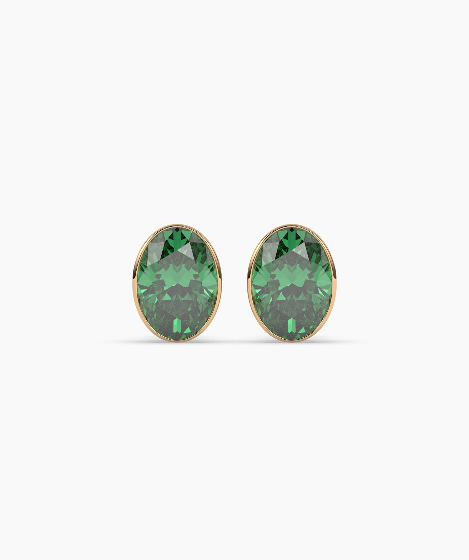Talia Green Oval Stud Earring