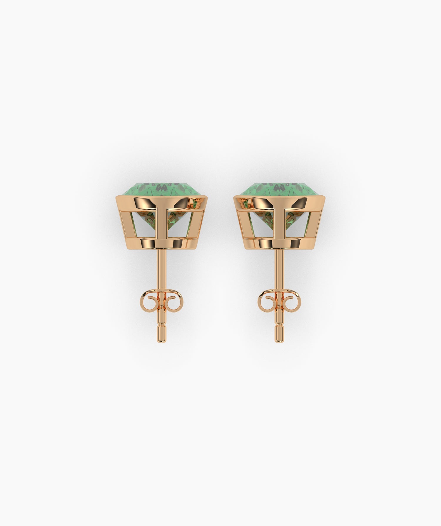Talia Green Oval Stud Earring