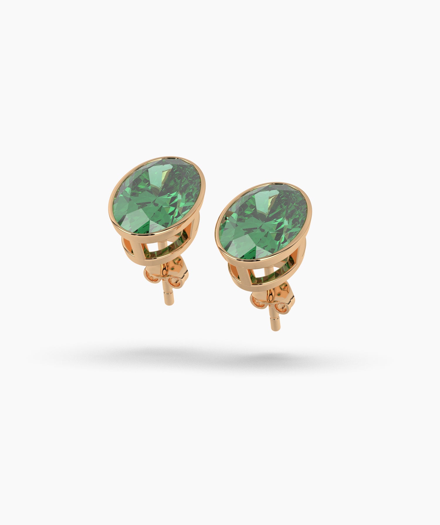 Talia Green Oval Stud Earring