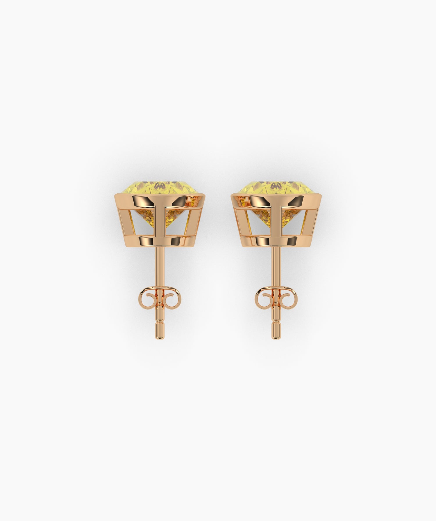Mina Yellow Oval Stud Earring