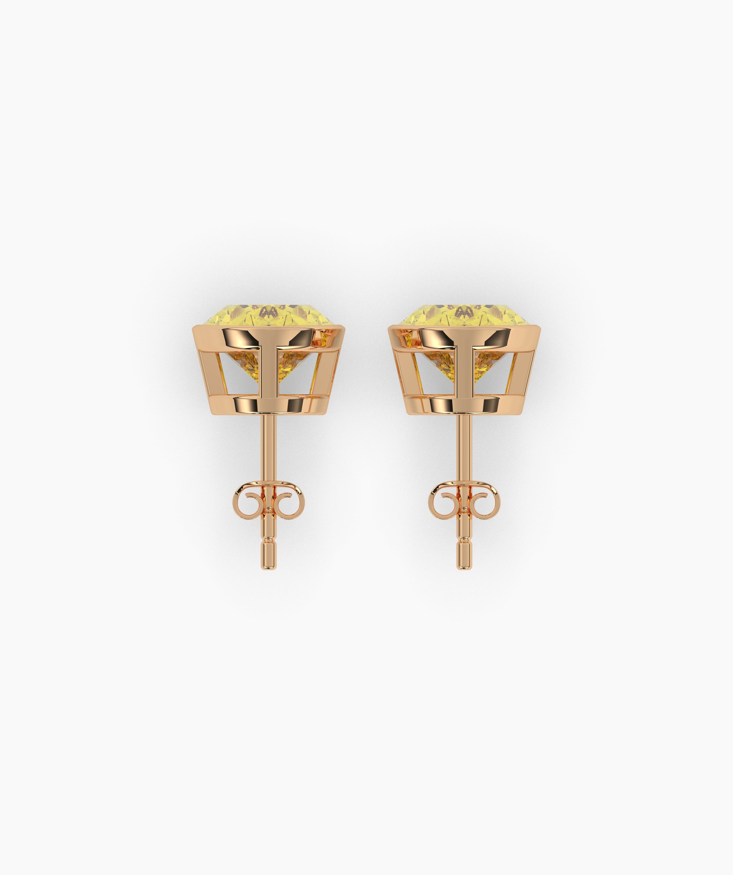 Mina Yellow Oval Stud Earring