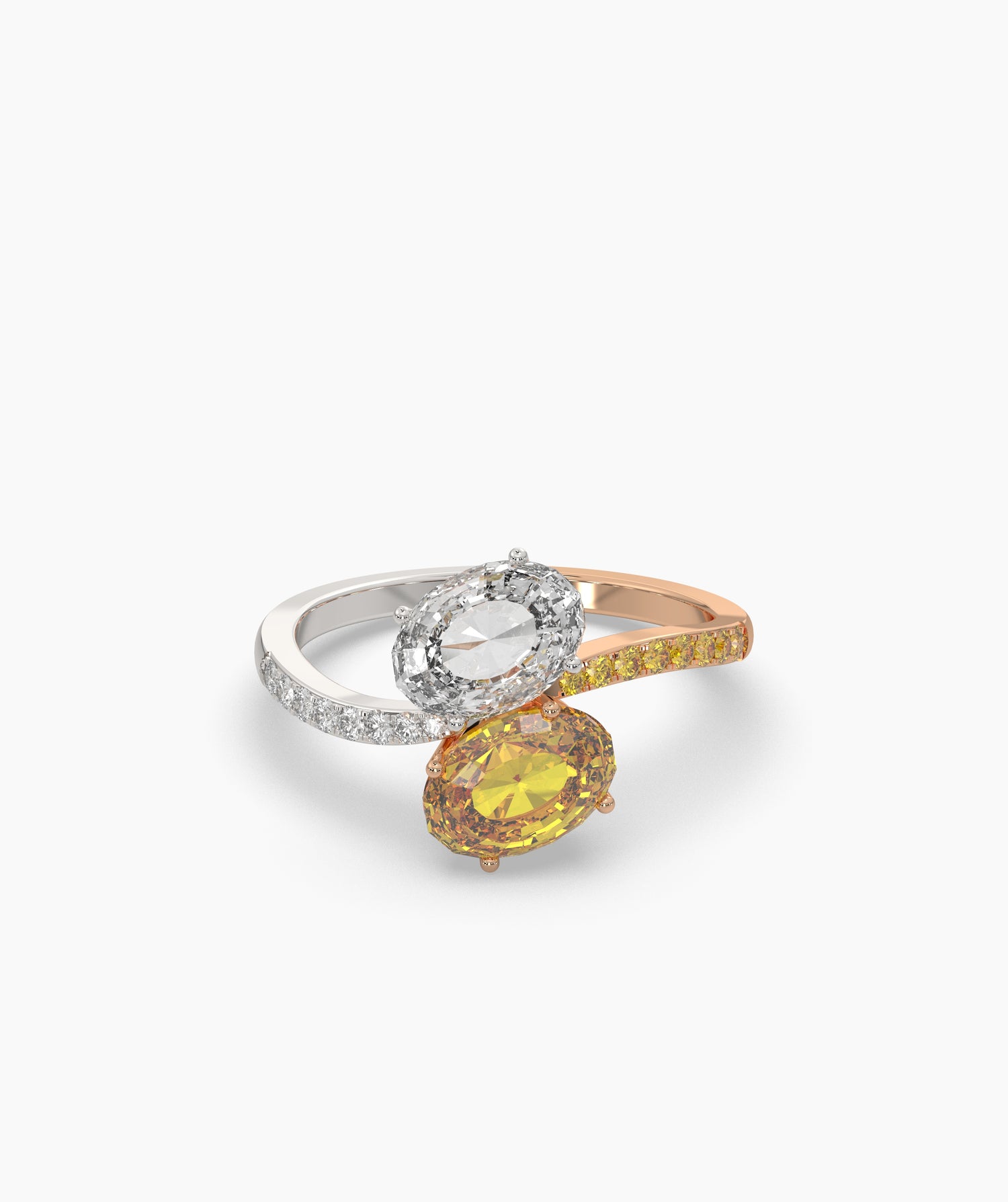 Elina Oval Halo Ring (TOI ET MOI)