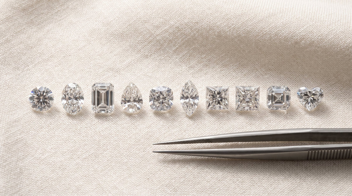 Loose lab-grown diamonds in ten different shapes | BEUSÉA