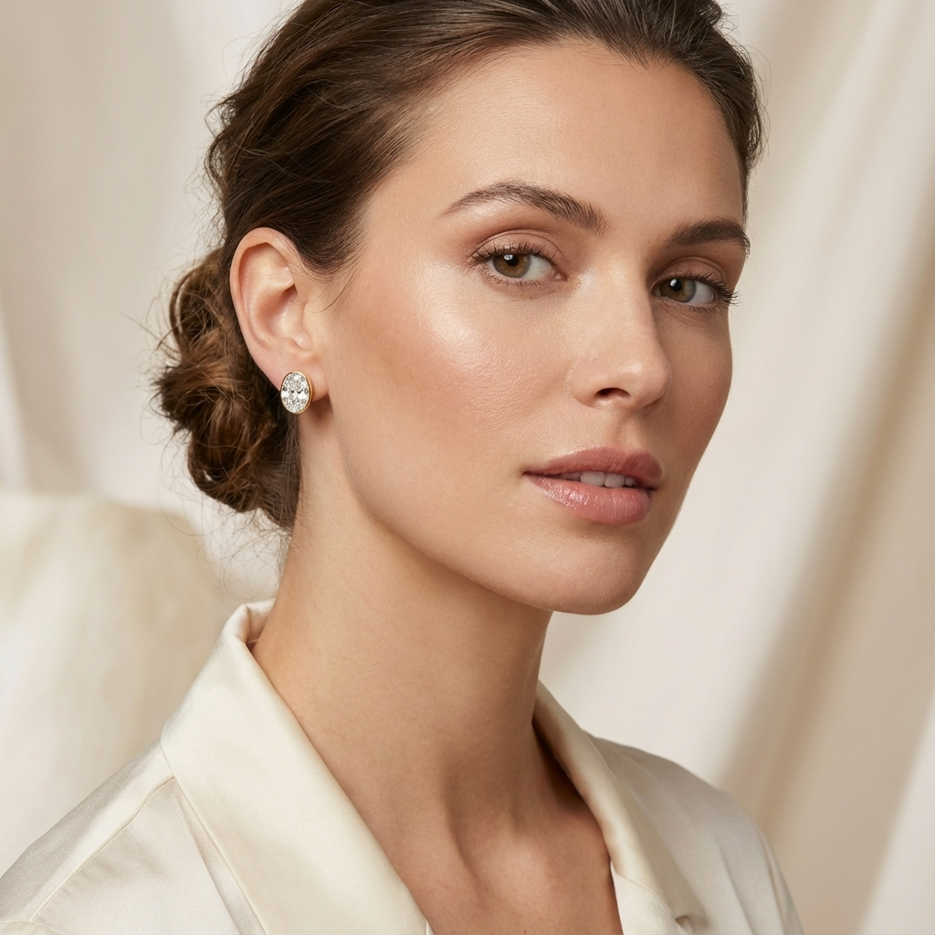 Monique Ovaler Ohrstecker