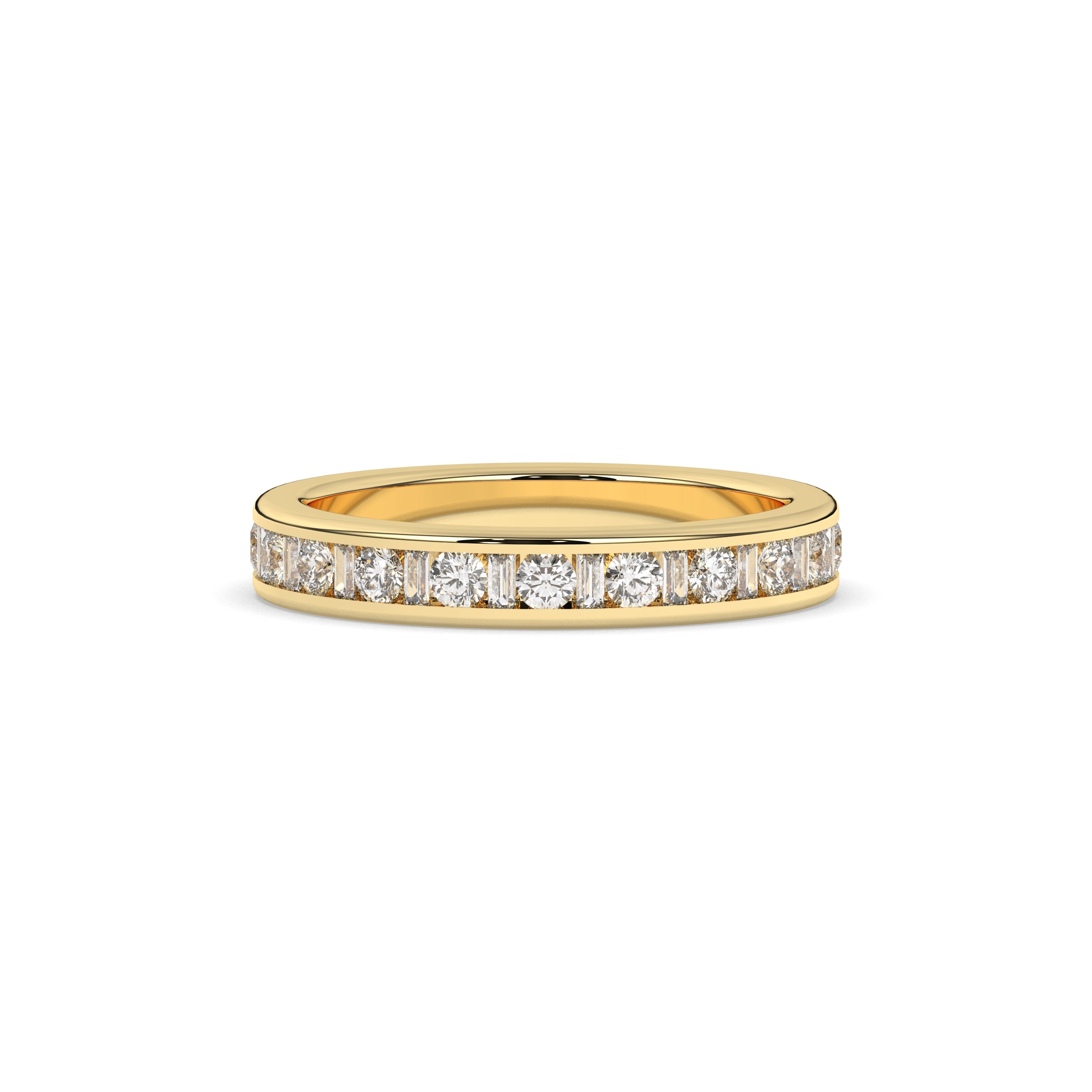 Elodie Round Baquette Eternity Ring