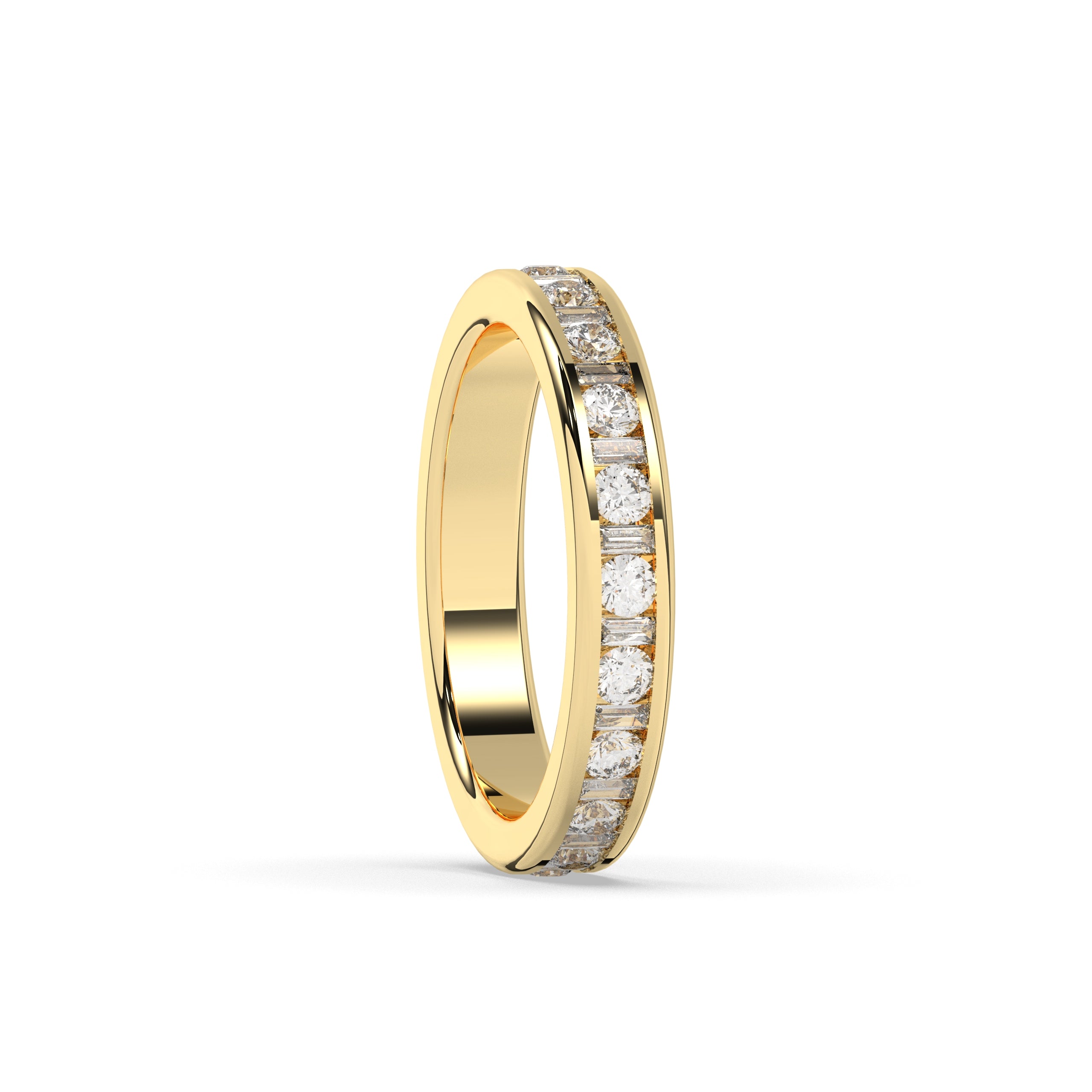 Elodie Round Baquette Eternity Ring