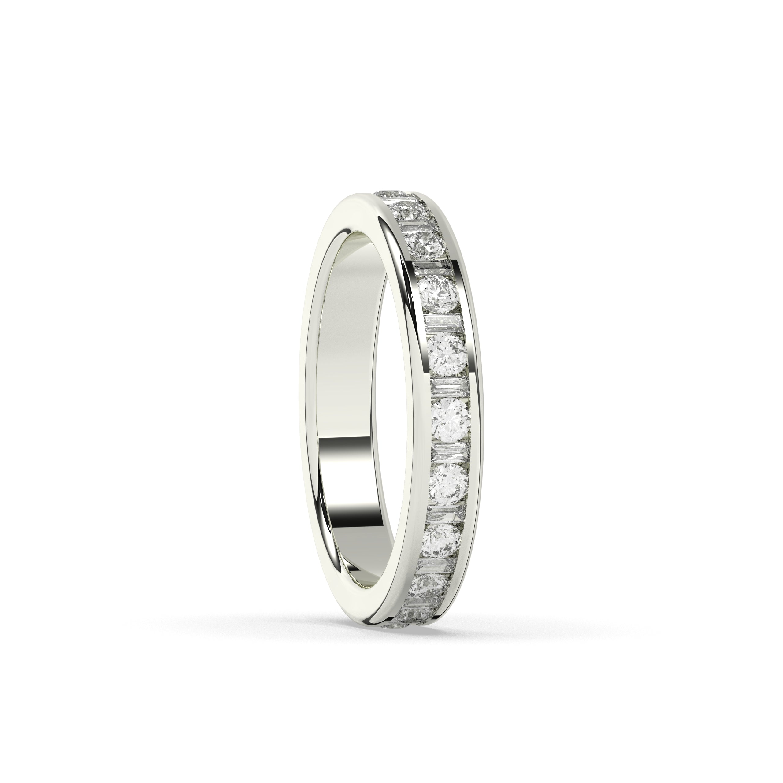 Elodie Round Baquette Eternity Ring