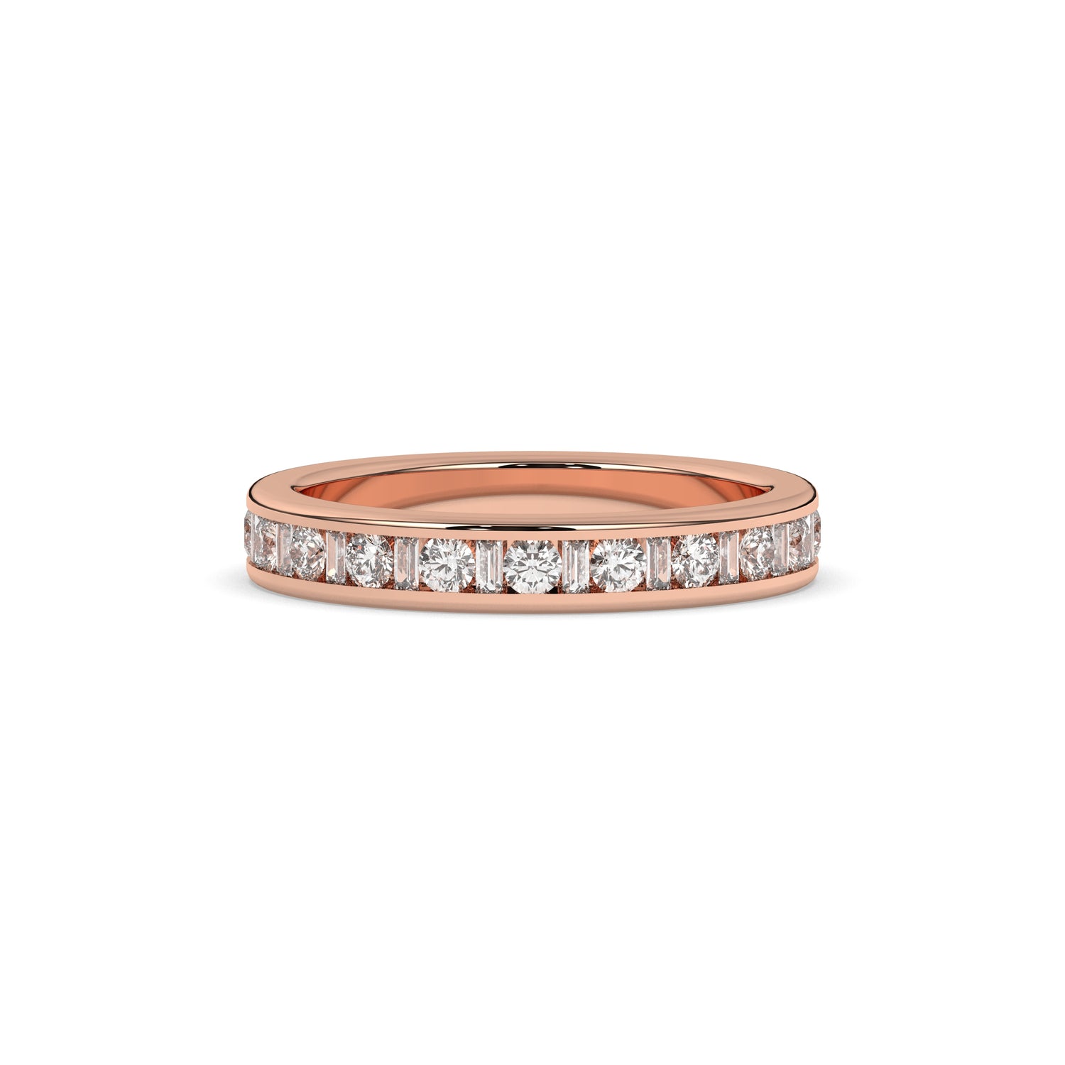 Elodie Round Baquette Eternity Ring